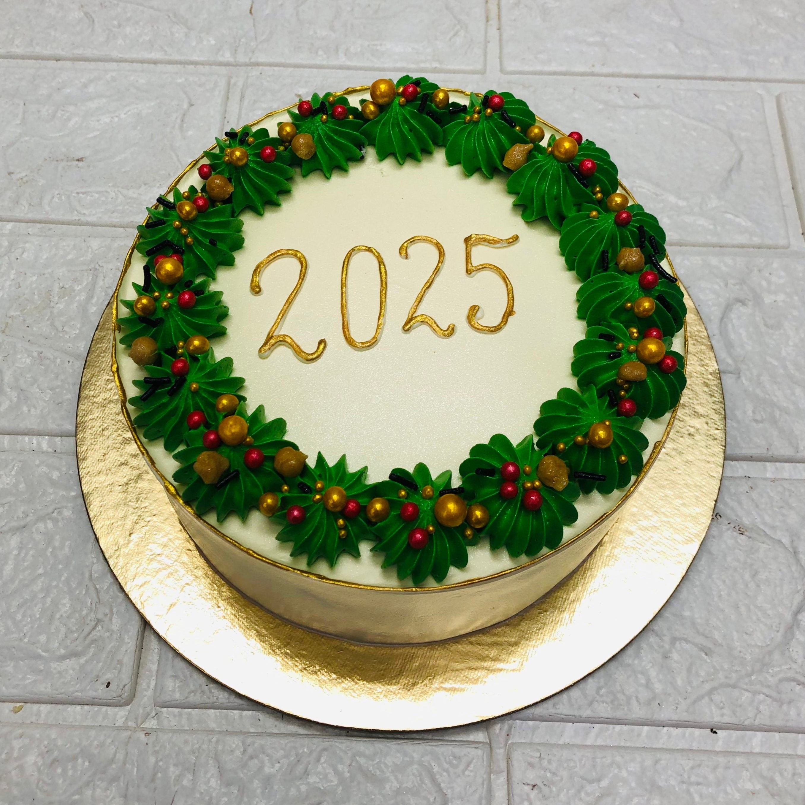 New Year Theme Elegant Cake