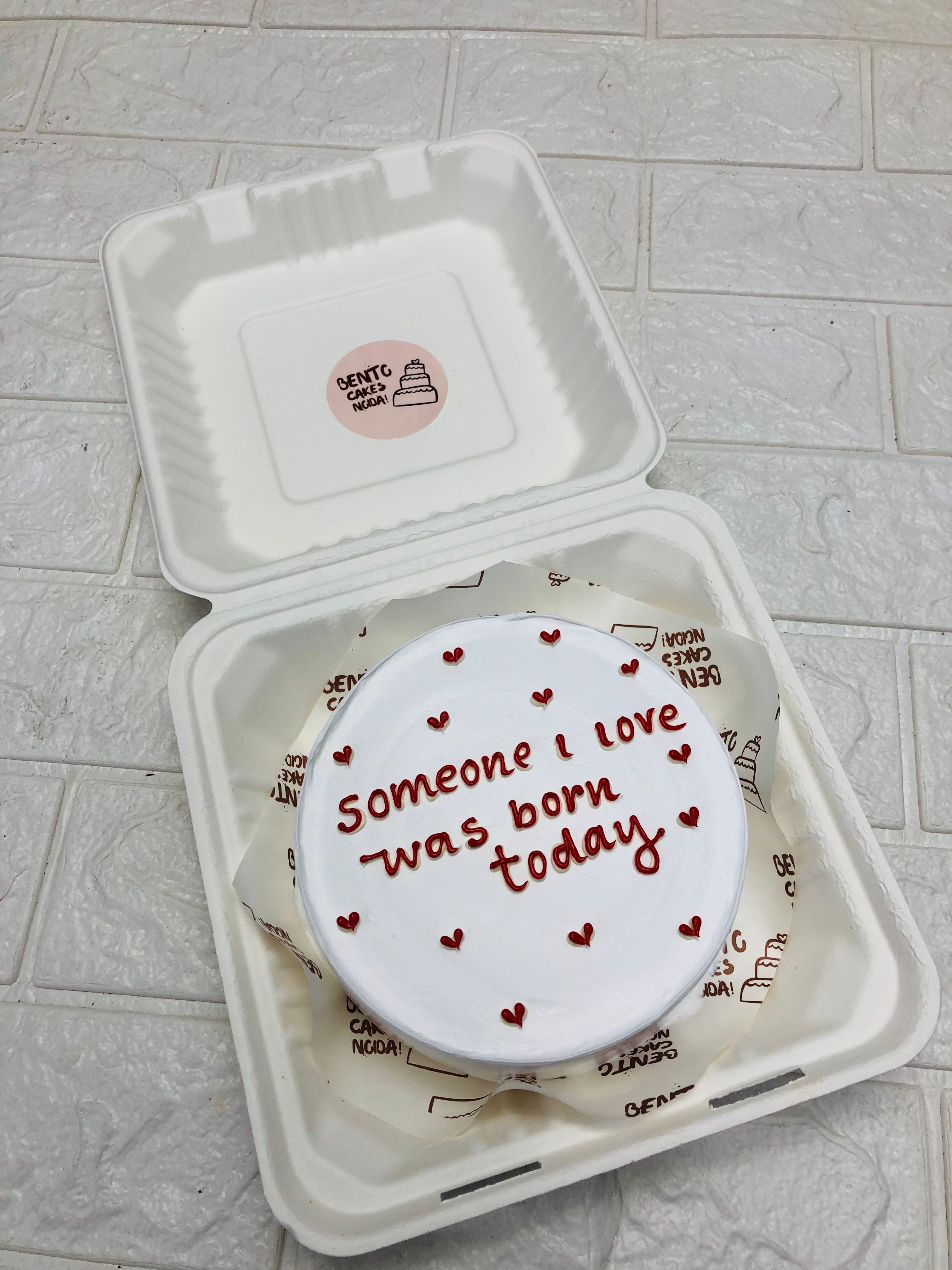 Love Theme White Bento Cake