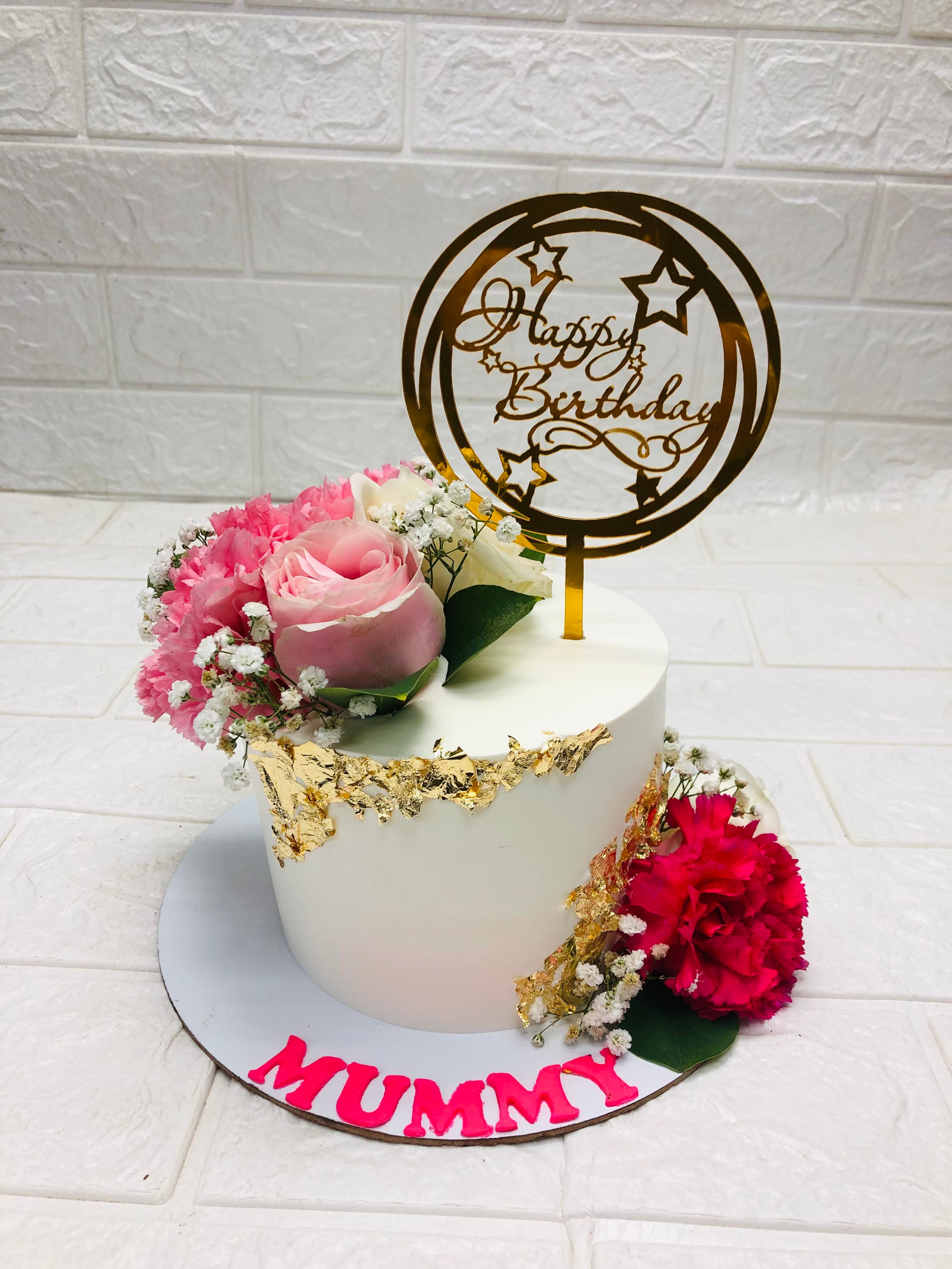 Beautiful Flowers Birthday Cake 1