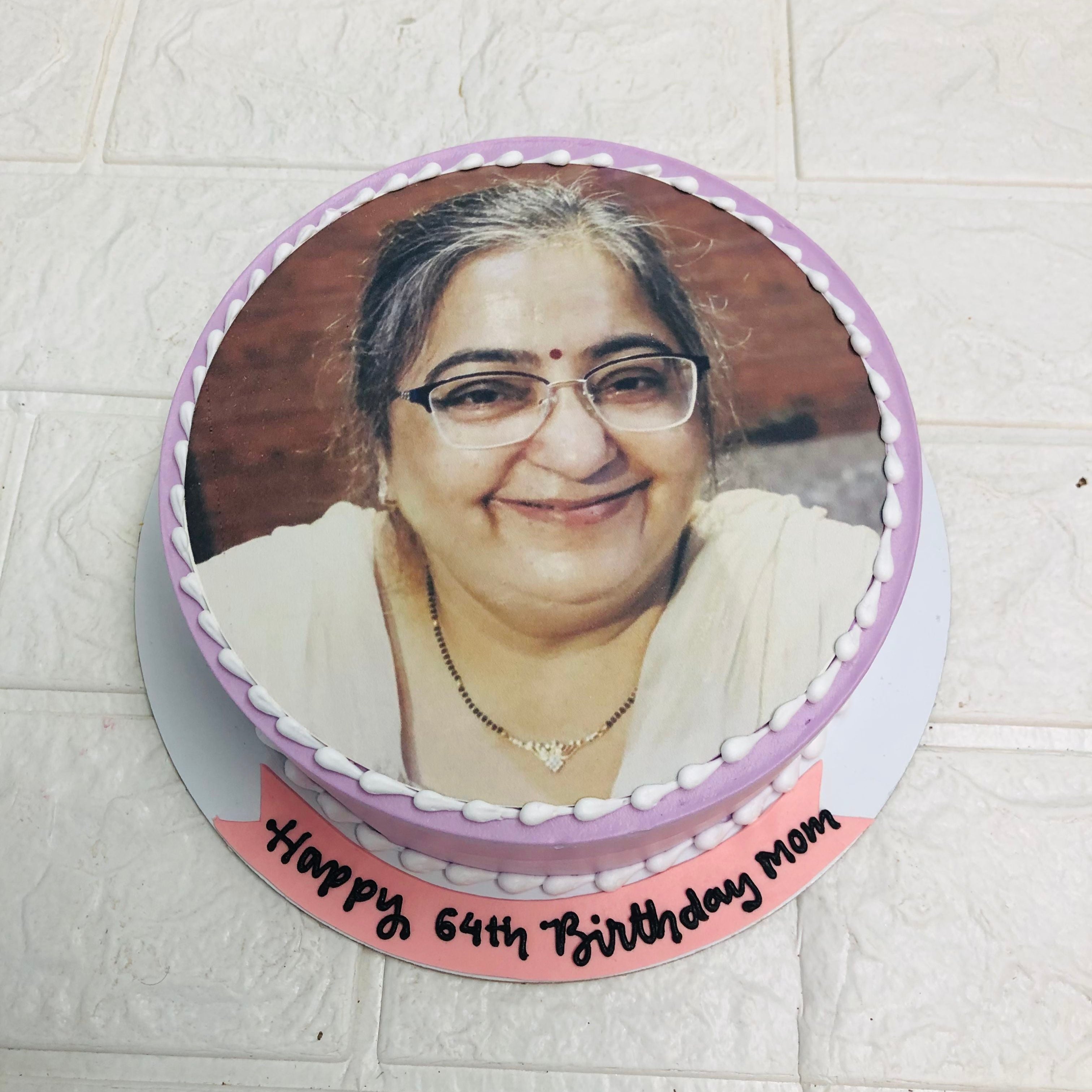 Mothers Birthday Photo Cake