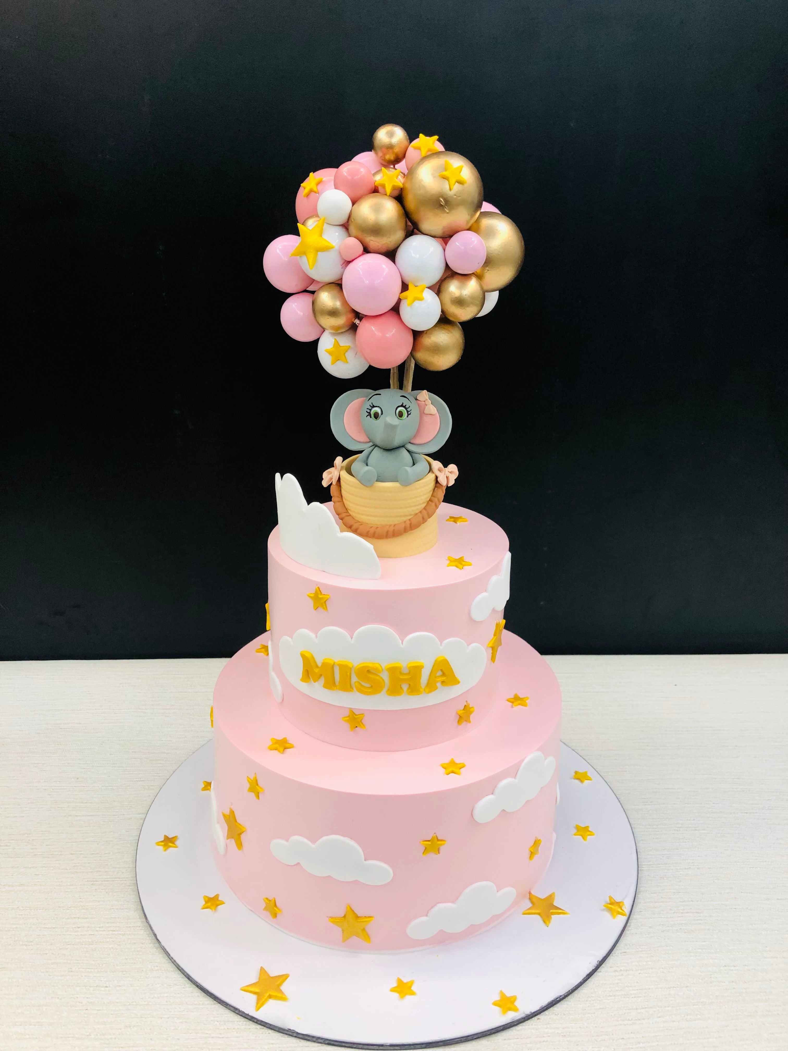 Baby Elephant Cute Birthday Cake