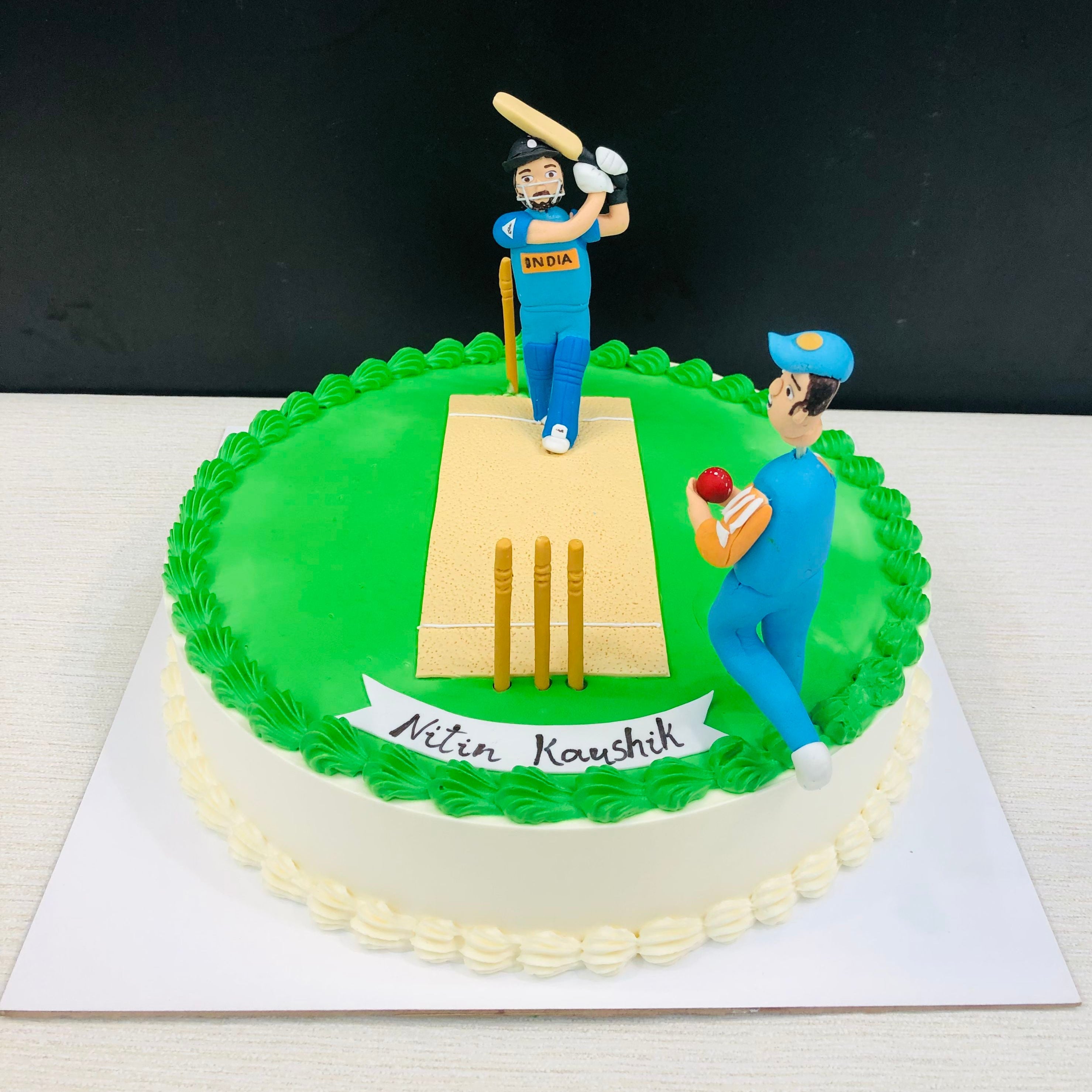 Indian Cricketer Theme Cake