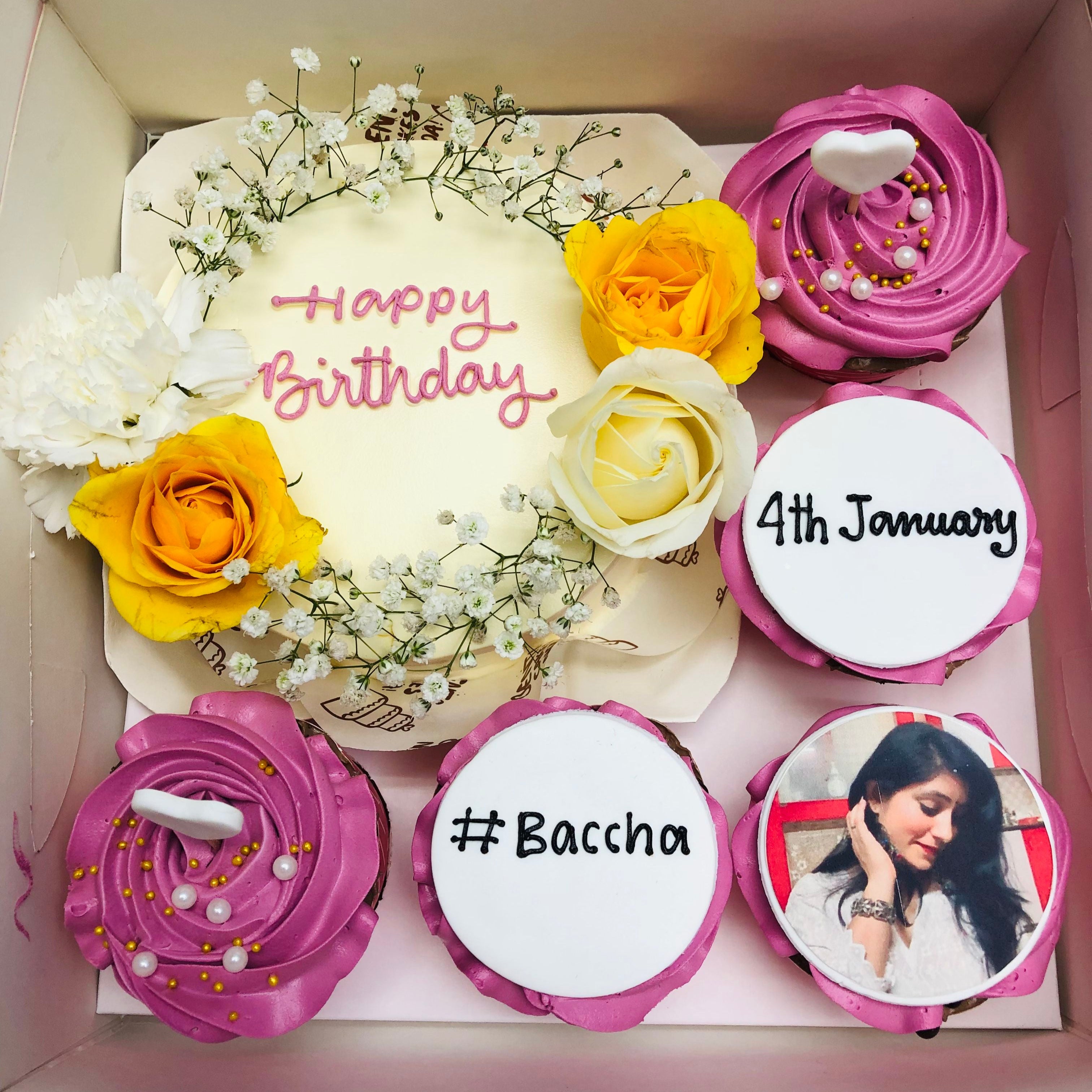 Birthday-Flowers Bento Combo