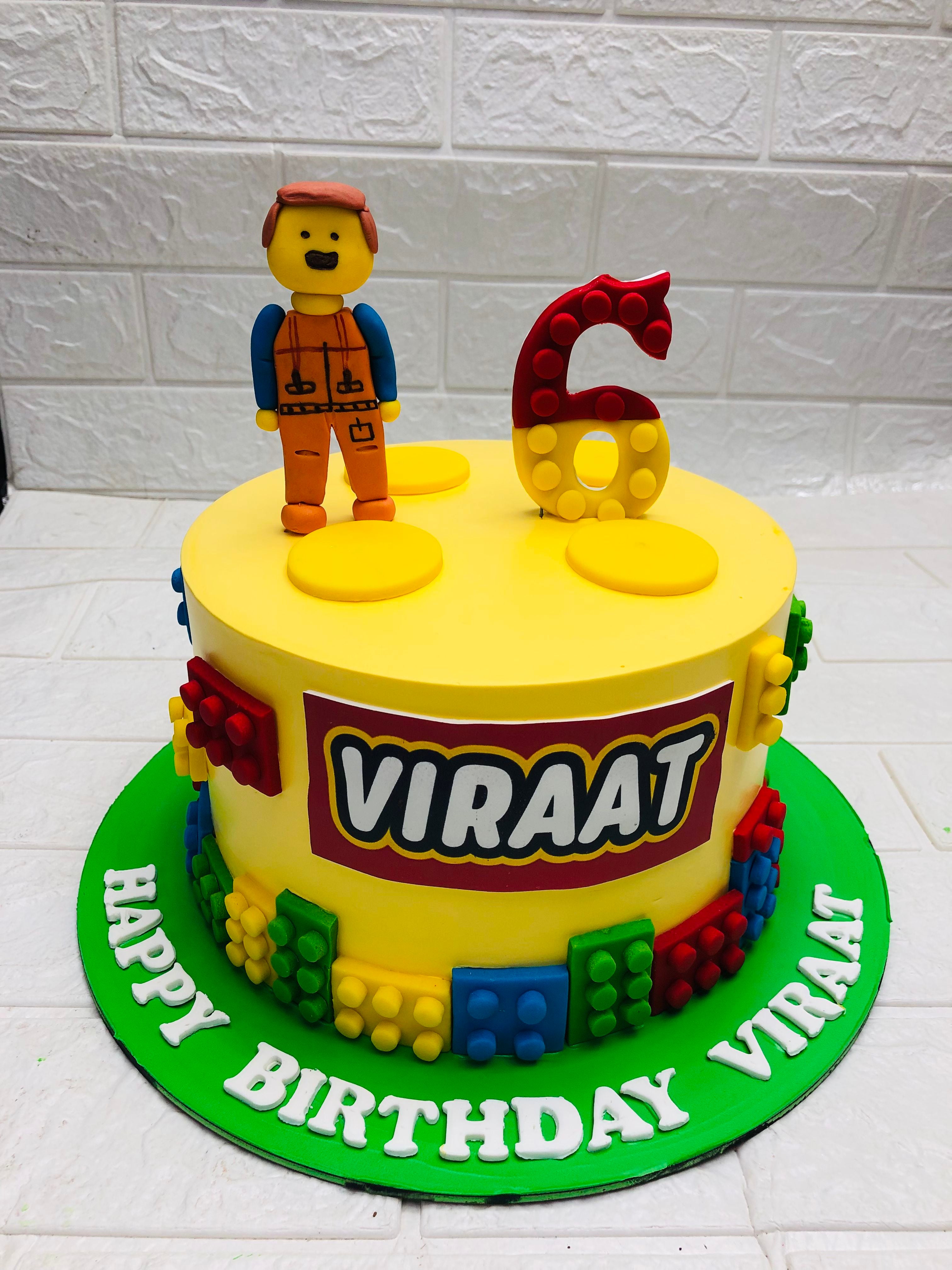 Lego Theme Yellow Cake
