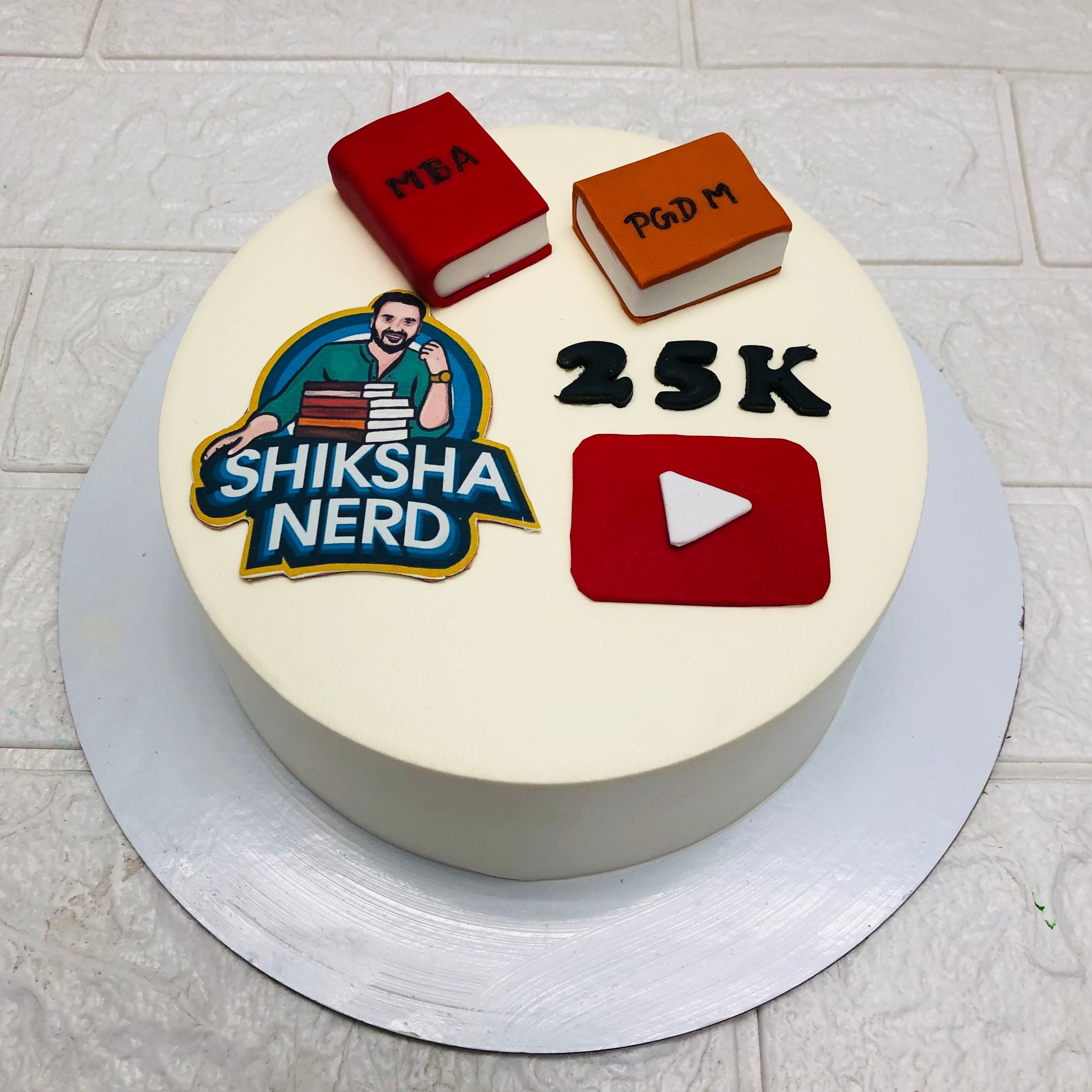 Shiksha Nerd Theme Commercial Cake