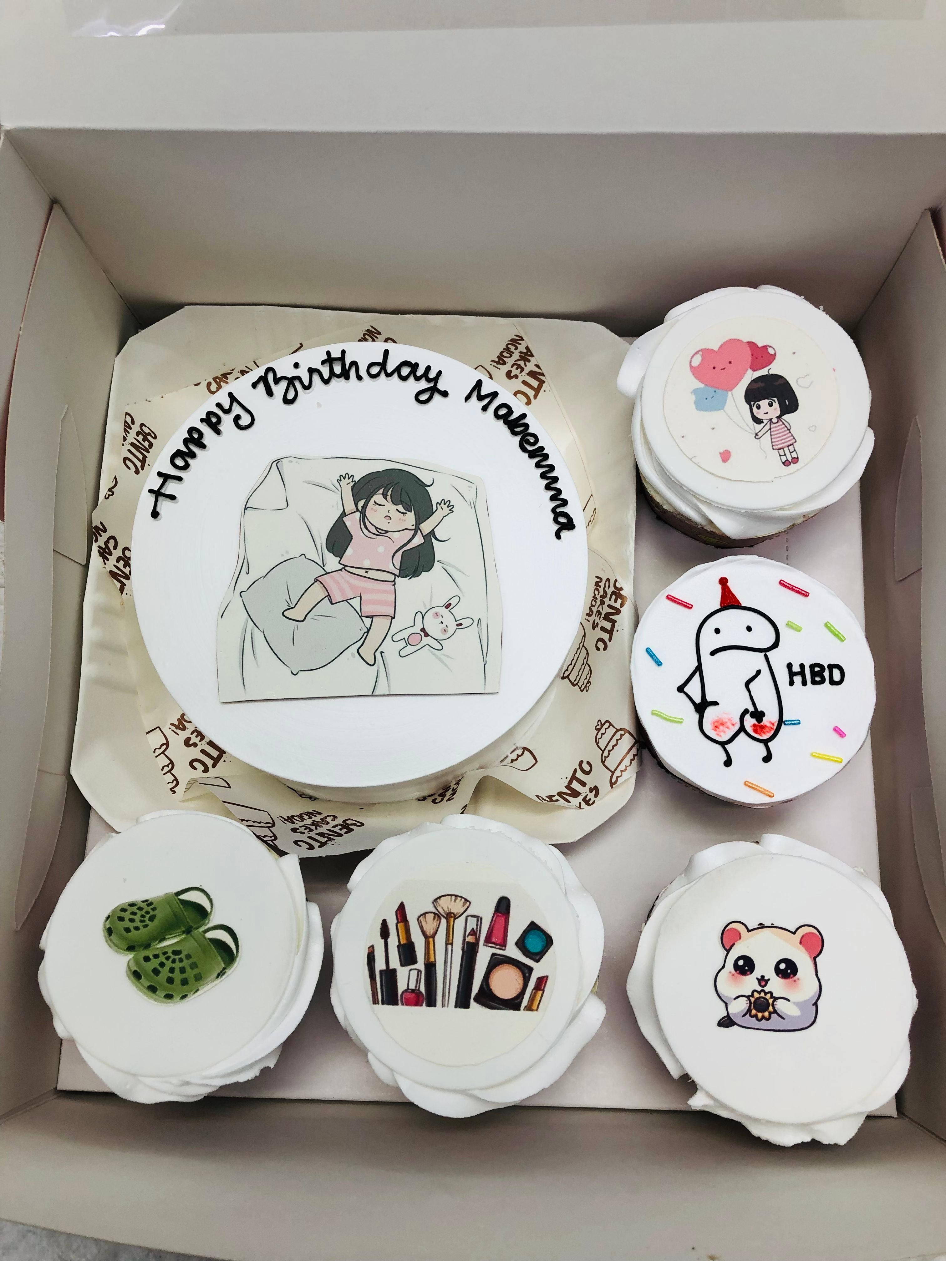 Makeup Lover Theme Bento Combo Cake