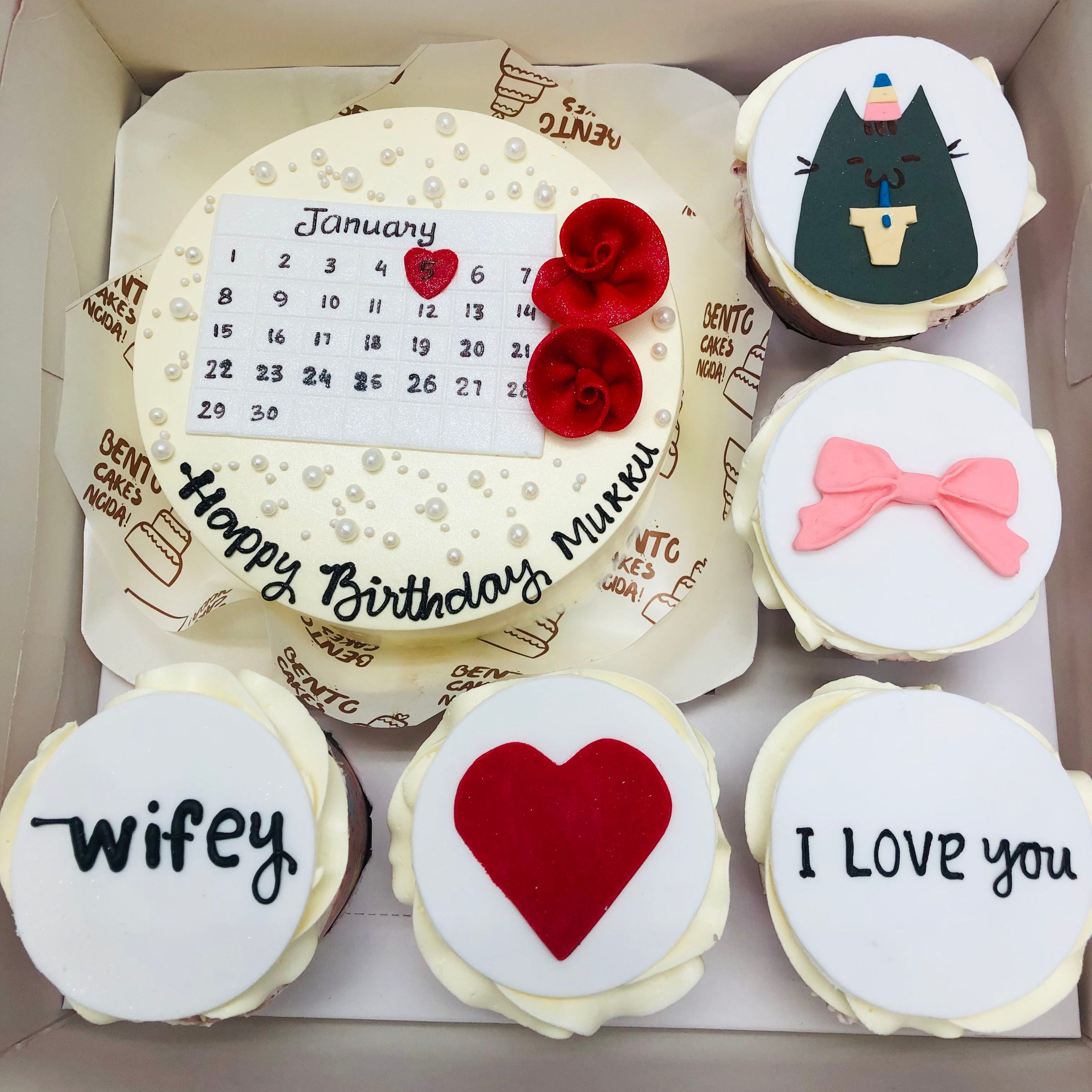 Calendar Theme Bento Combo Cake