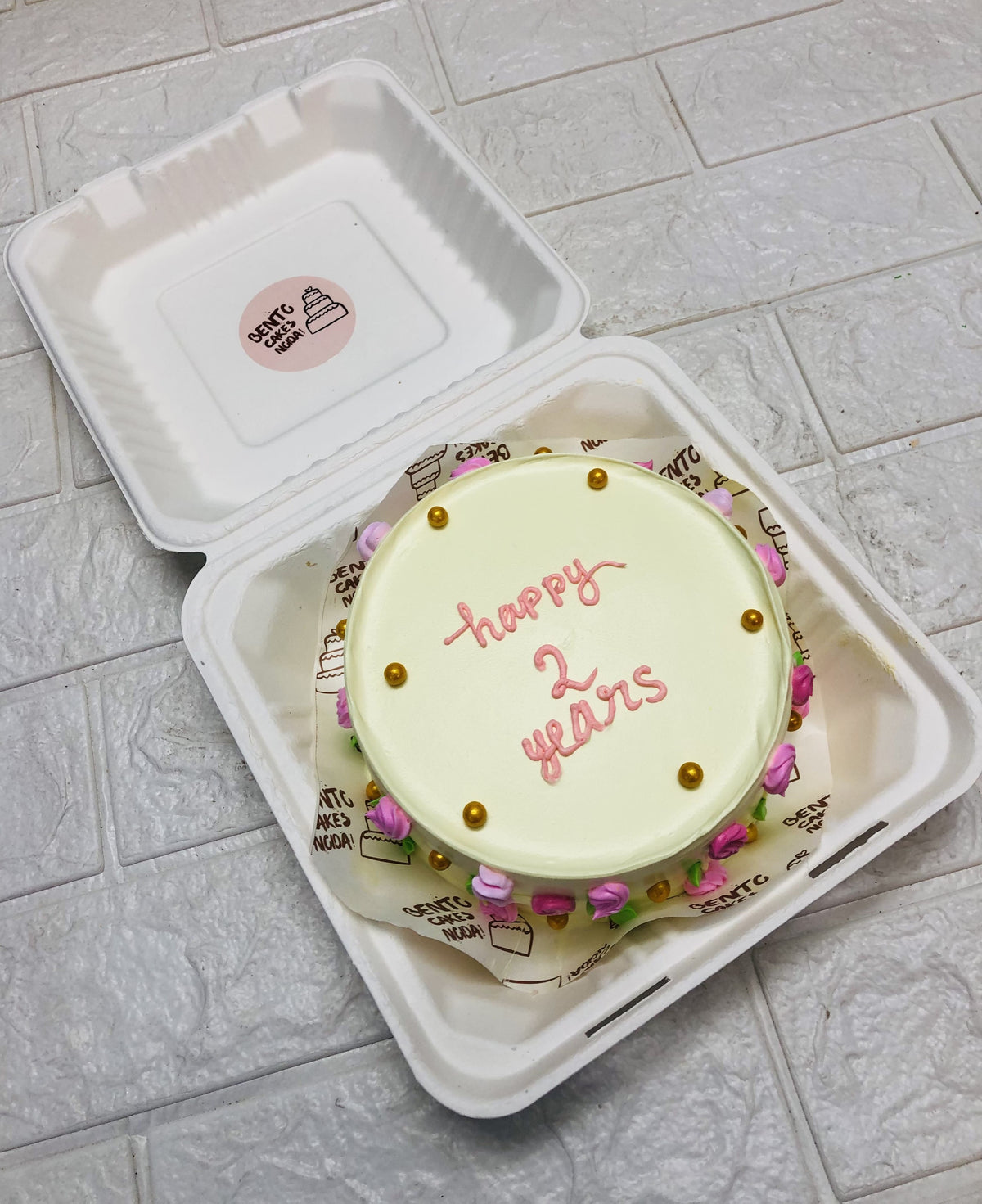 Happy 2 Years Pretty Bento Cake