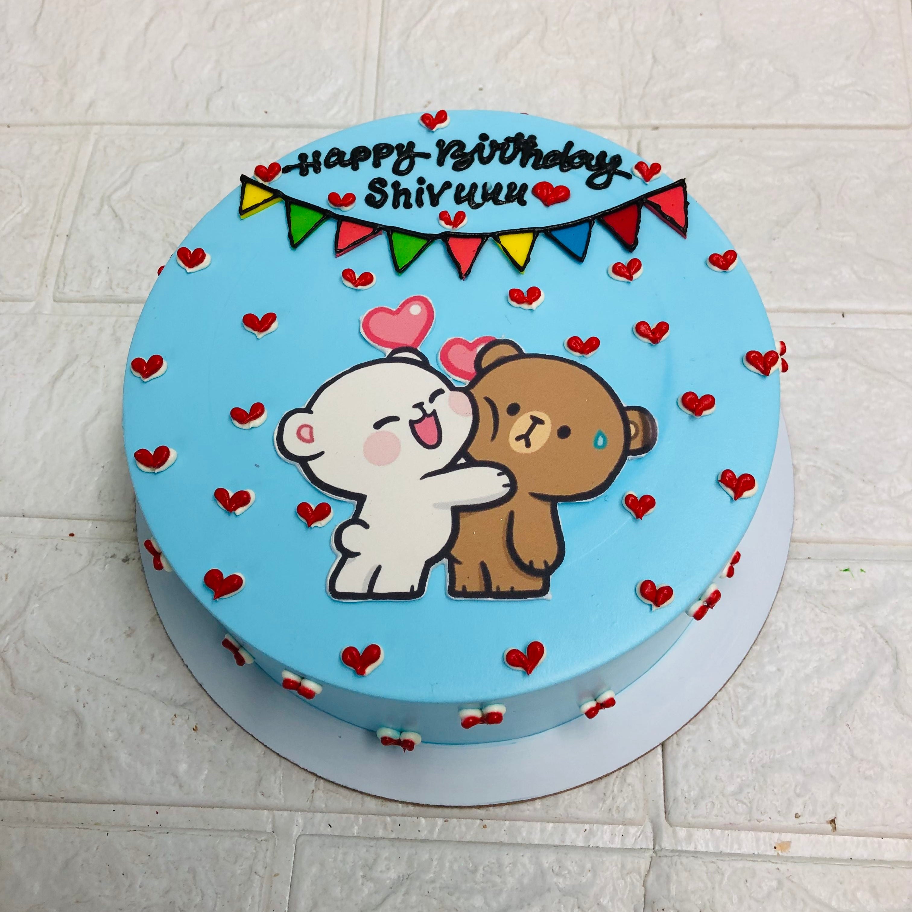 Bubu Dudu Theme Blue B'day Cake