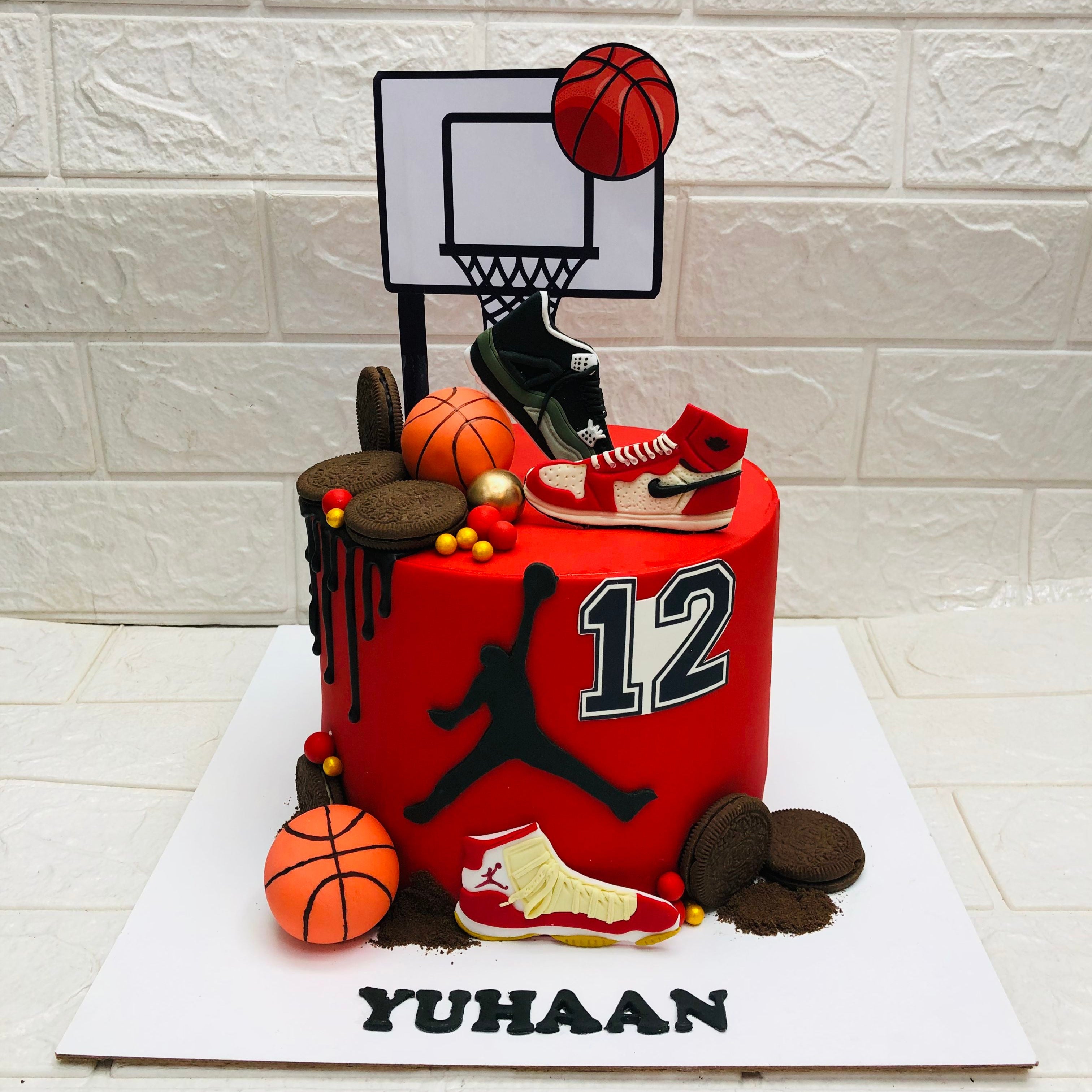 Basketball Lovers Red Cake