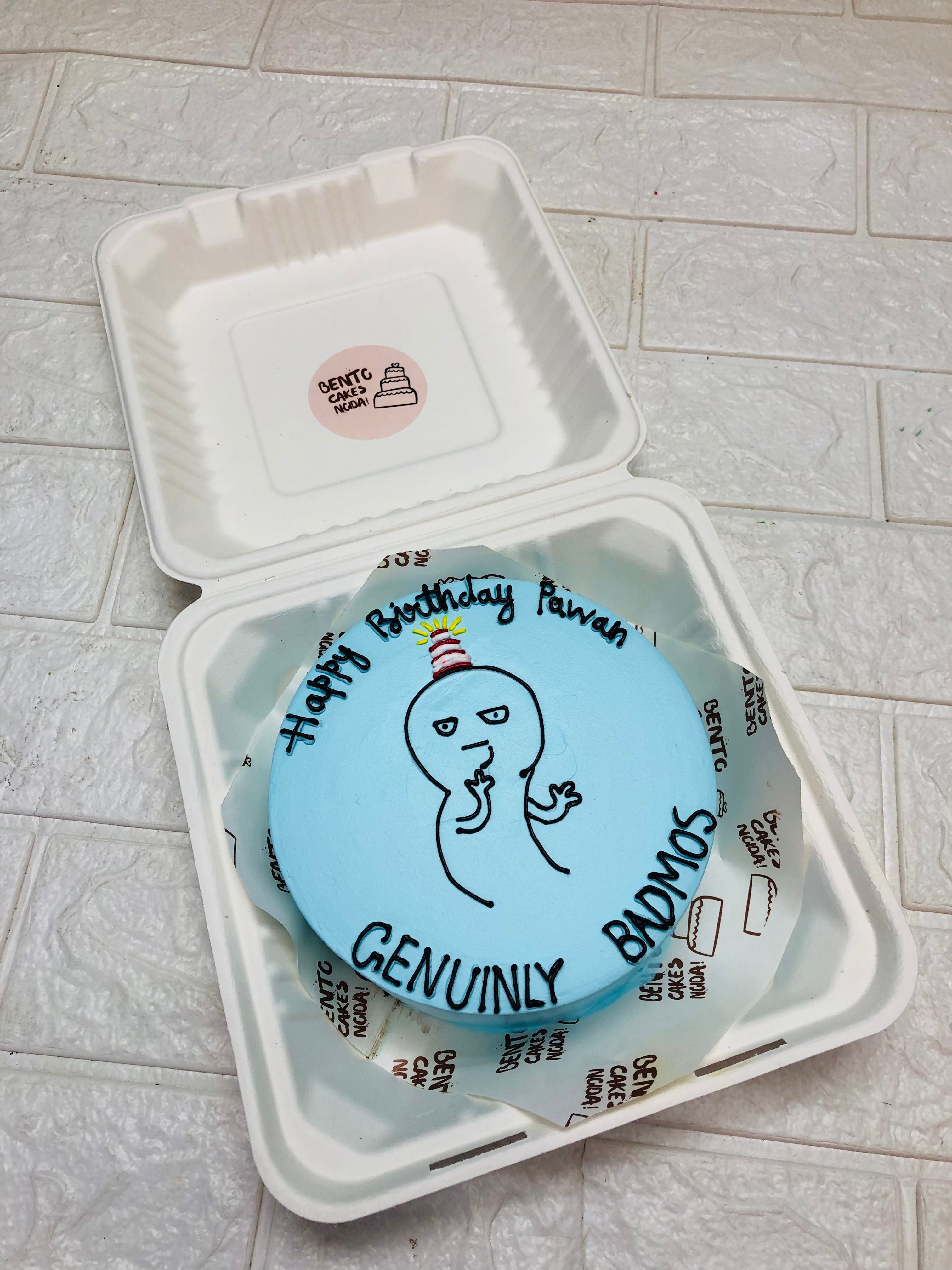 Genuinely Badmos Blue Bento Cake