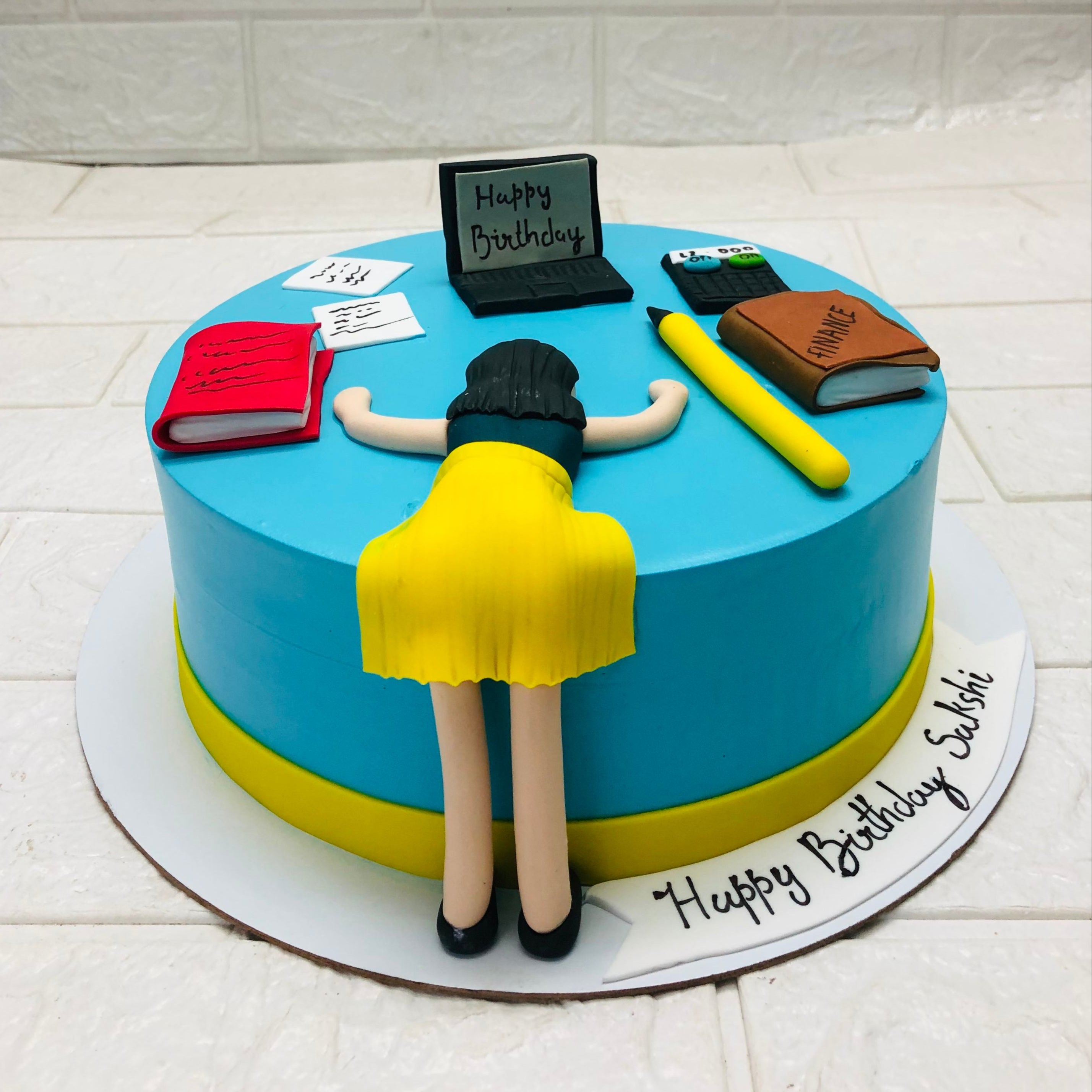 Studying Girl Designer Cake