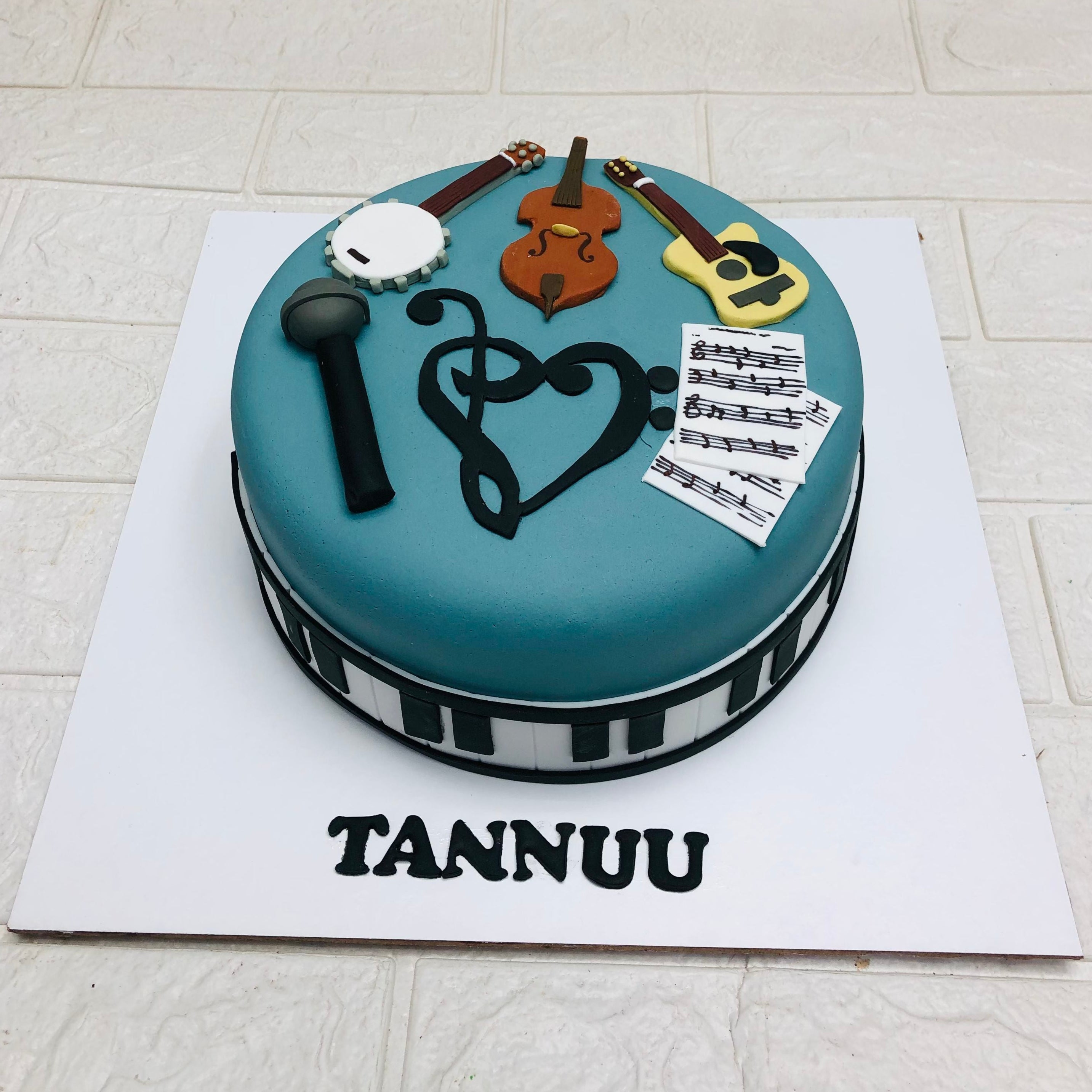 Musical Instruments Theme Cake