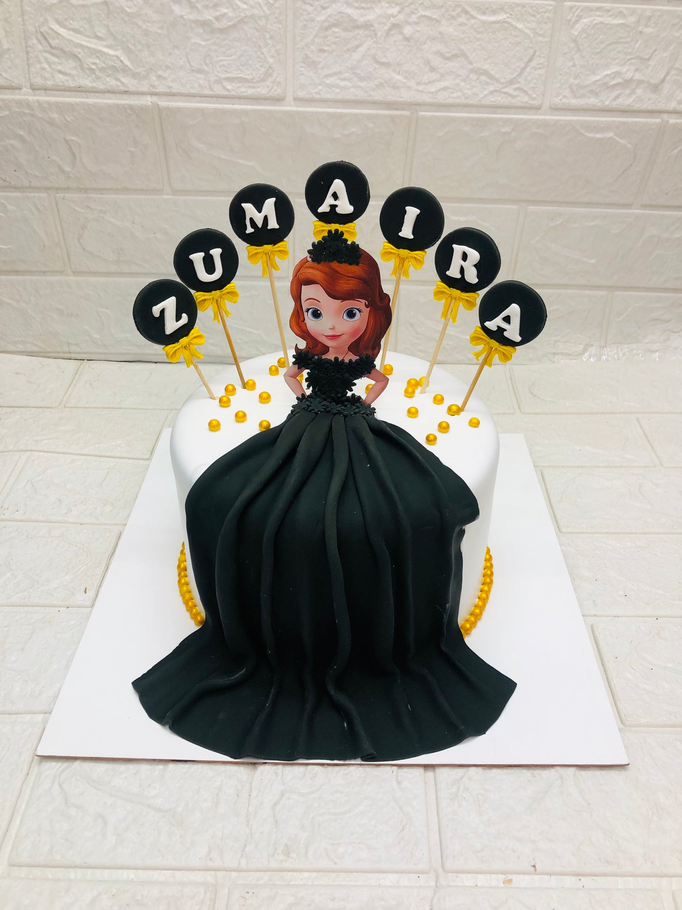 Cinderella Theme Black Dress Cake Bento Cakes Noida Cinderella Theme Black Dress Cake Bento Cakes Noida