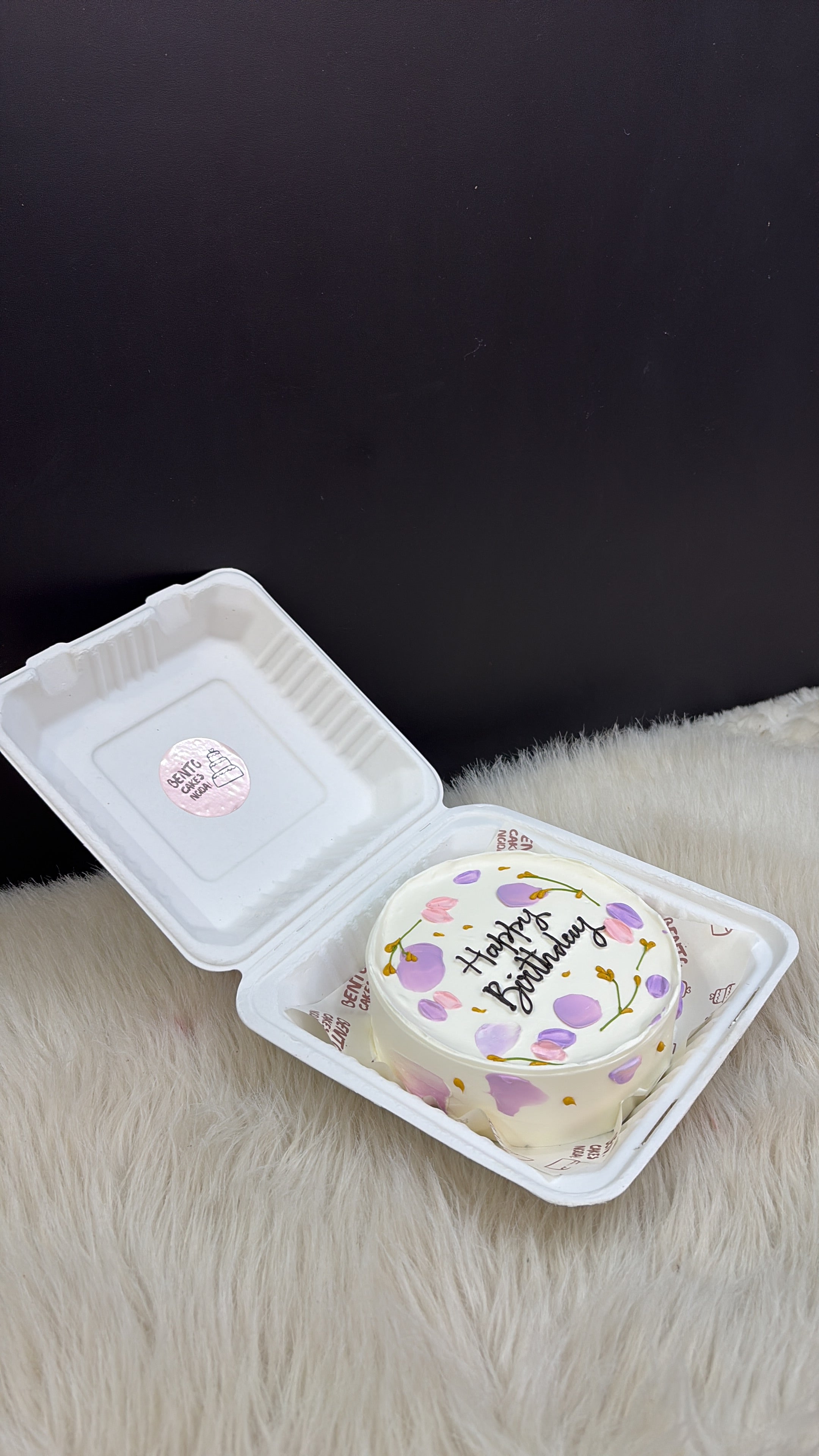 Pastel Floral Bento Birthday Cake – Delicate Flower Design
