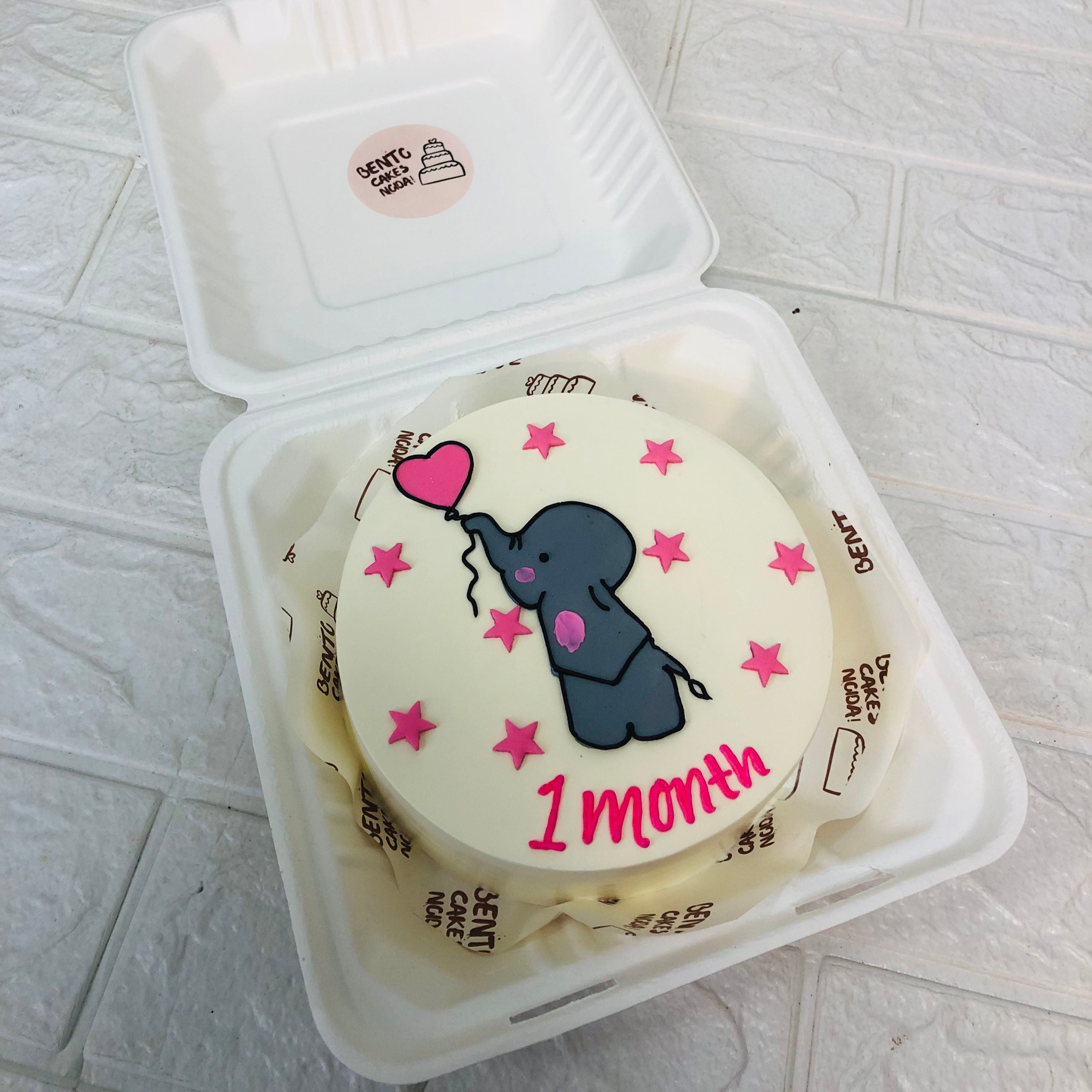 A Baby Birthday with aesthetic stars design and taken balloon.