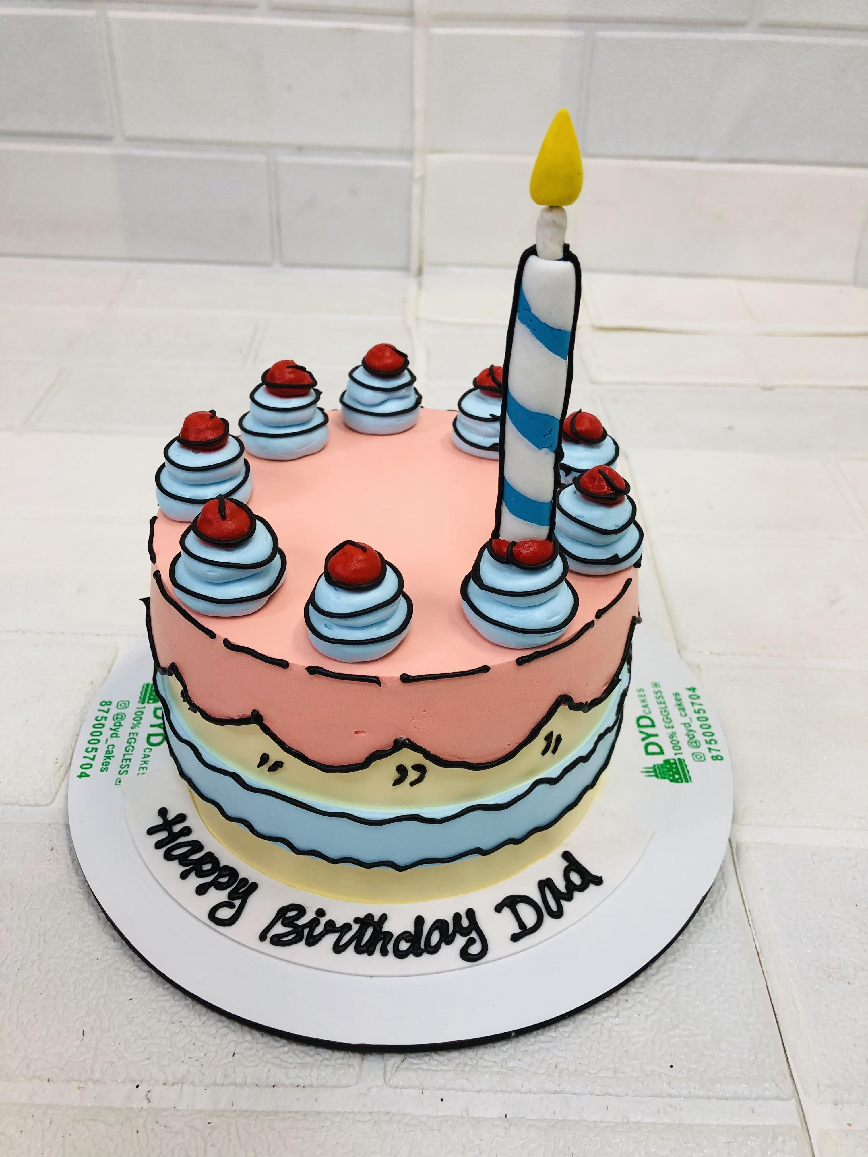100% Eggless Comic Cake in Noida , Greater Noida, Delhi from DYD Cakes