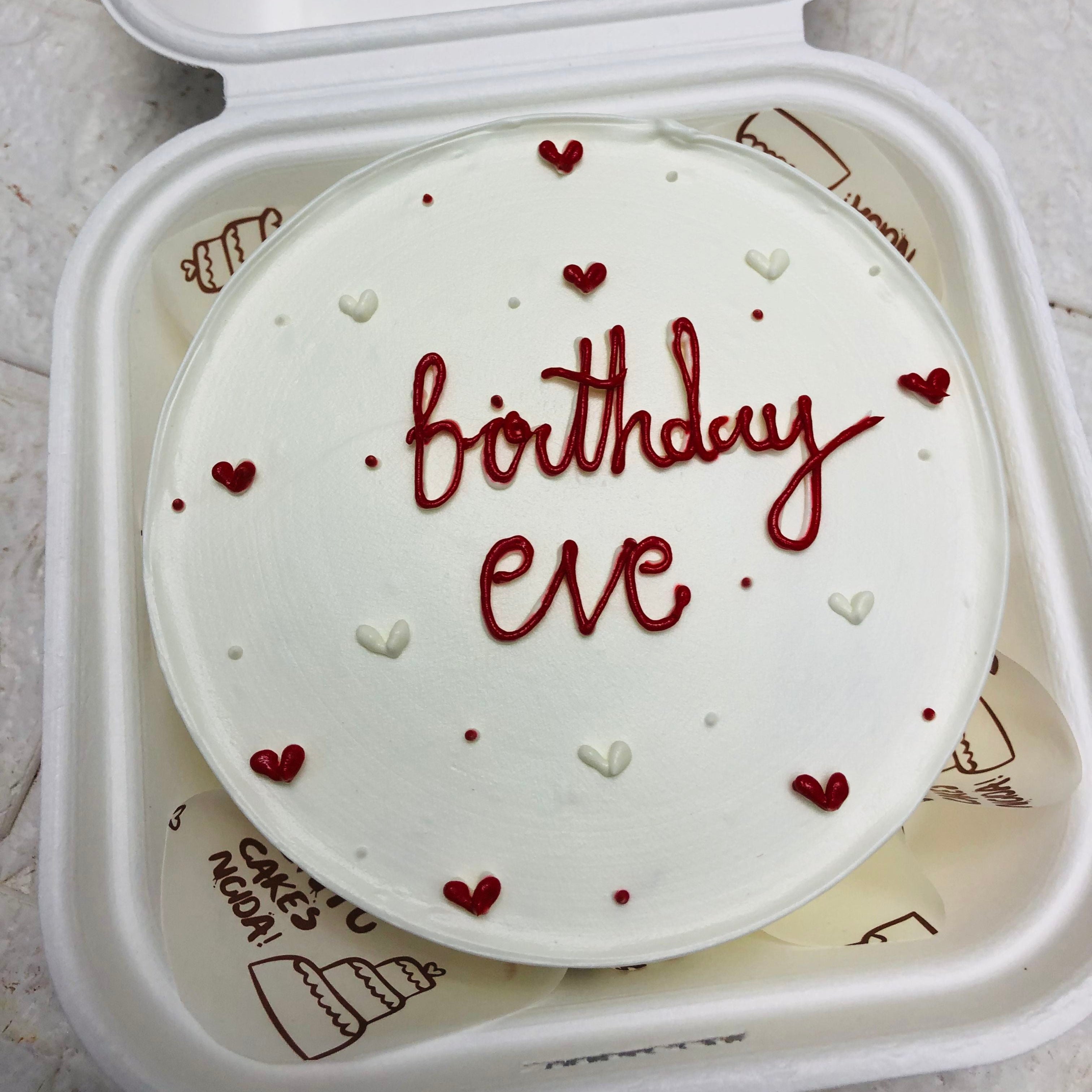 Birthday Eve Bento Cake - Delightful Mini Celebration Cake in a box