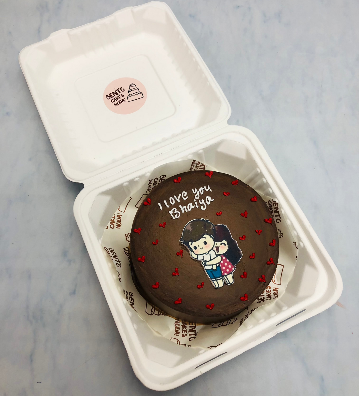 Brother-Sister Love Theme Bento Cake – Bento Cakes Noida