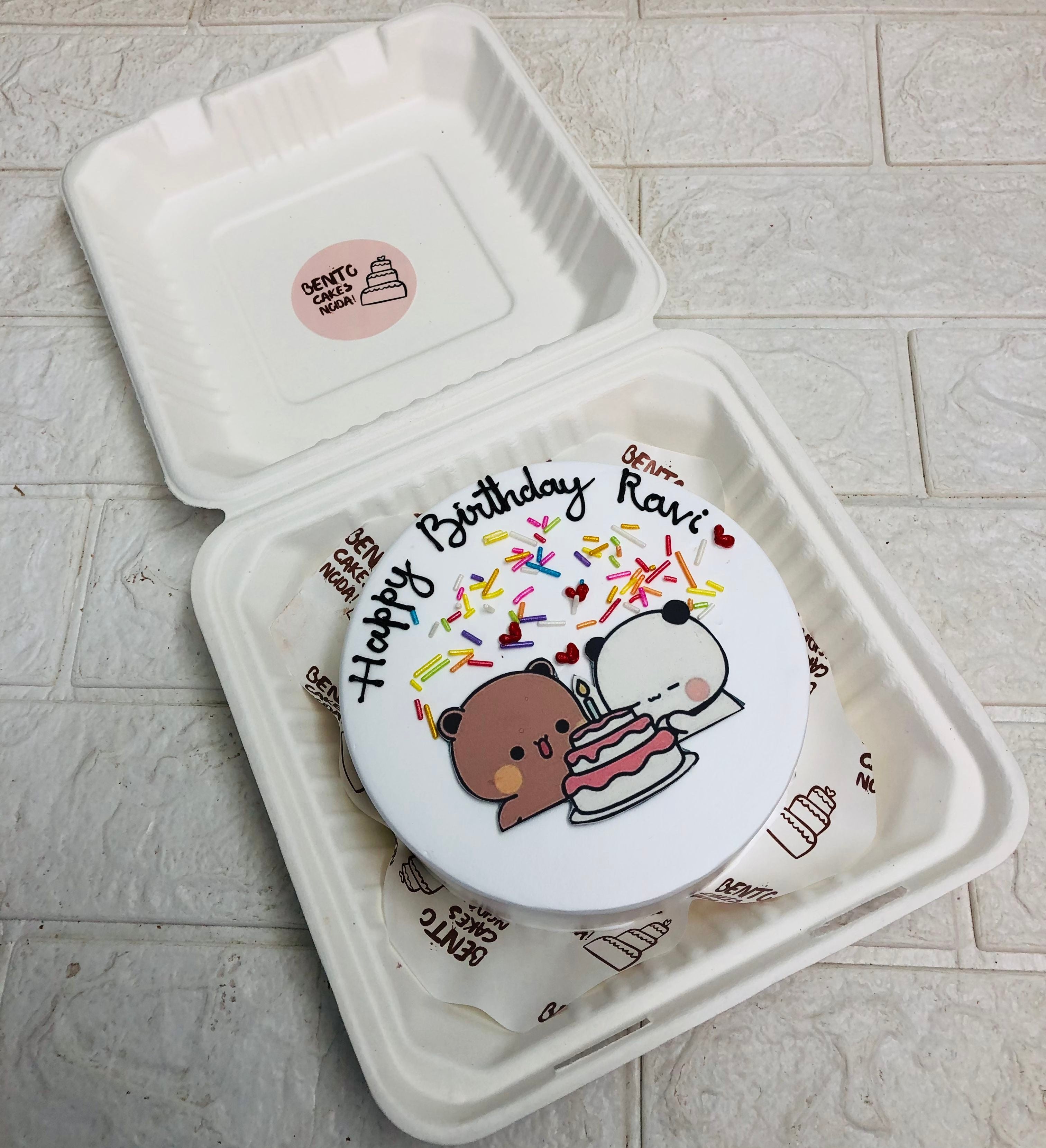 Bubu and Dudu Birthday Celebration Bento Cake in Box