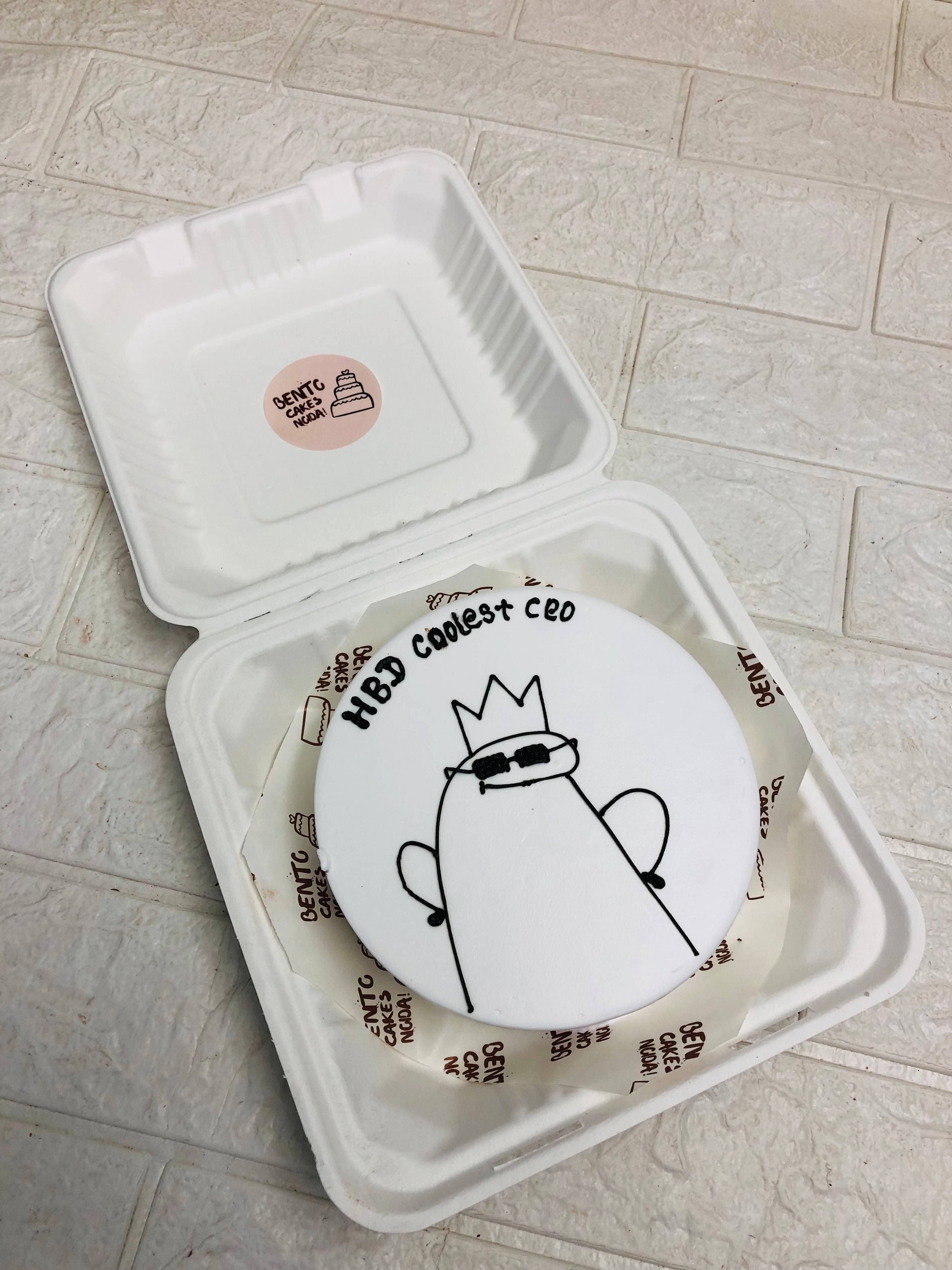 A bento box adorned with a playful cartoon character, showcasing a vibrant and inviting design.