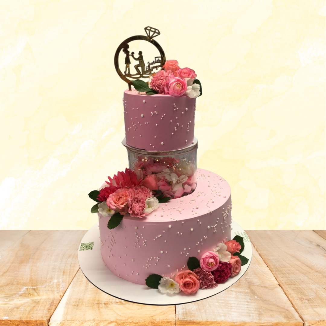 Special Design Flowers Cake