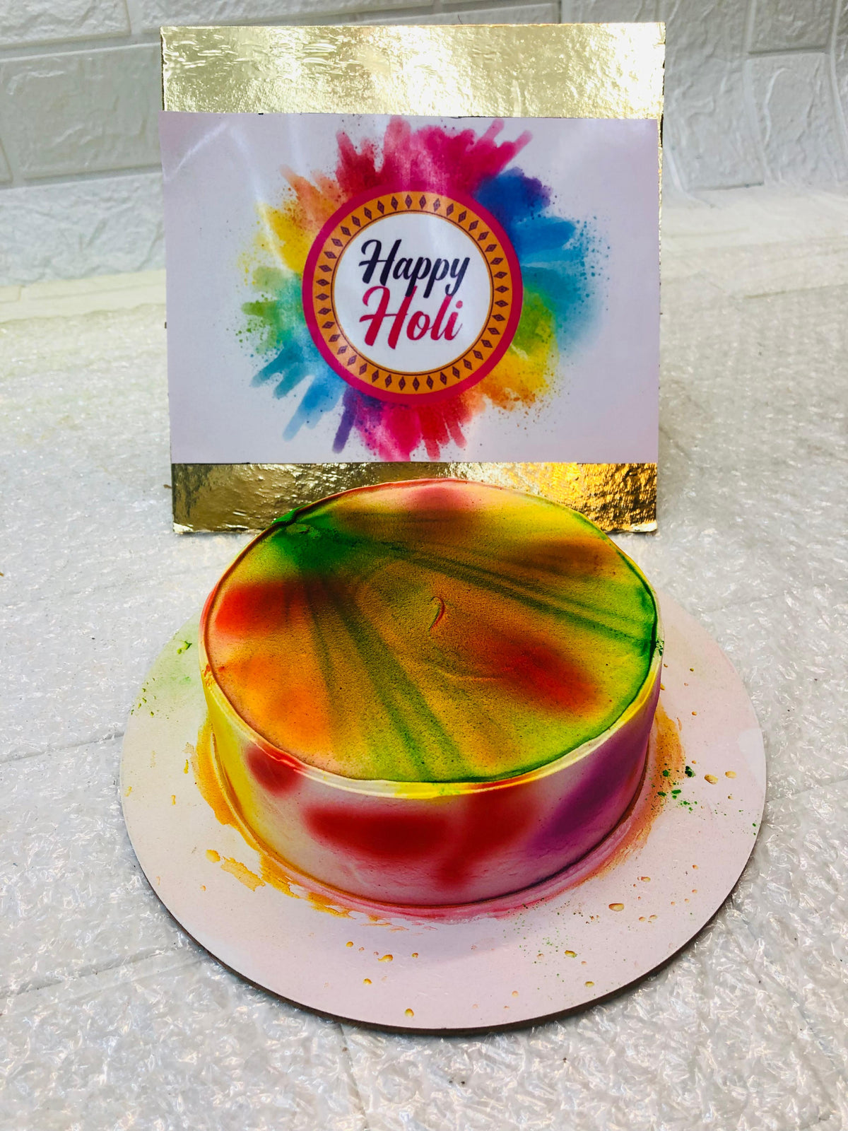 Holi Colorful Theme Cake