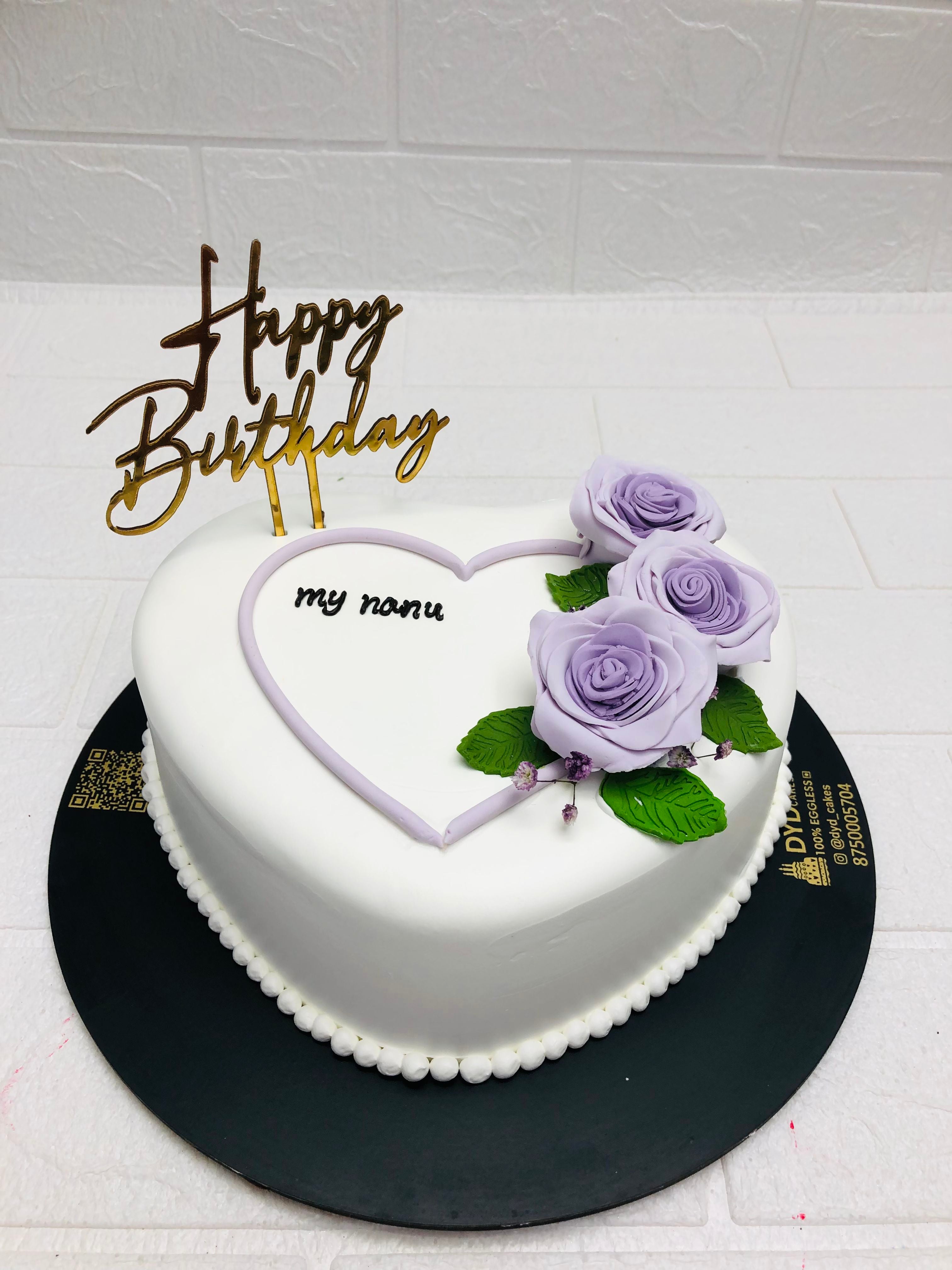 Heart-Shaped Birthday Cake