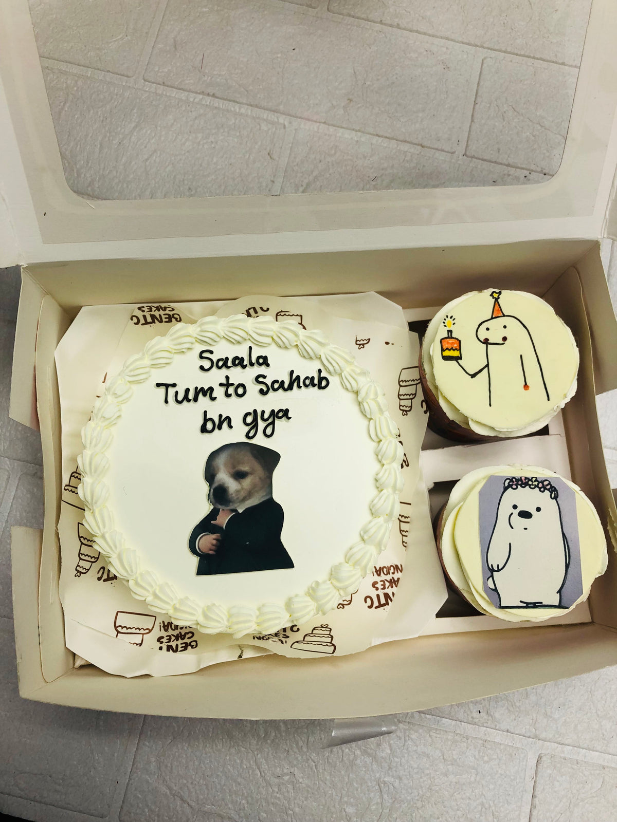 Dog Meme bento cake