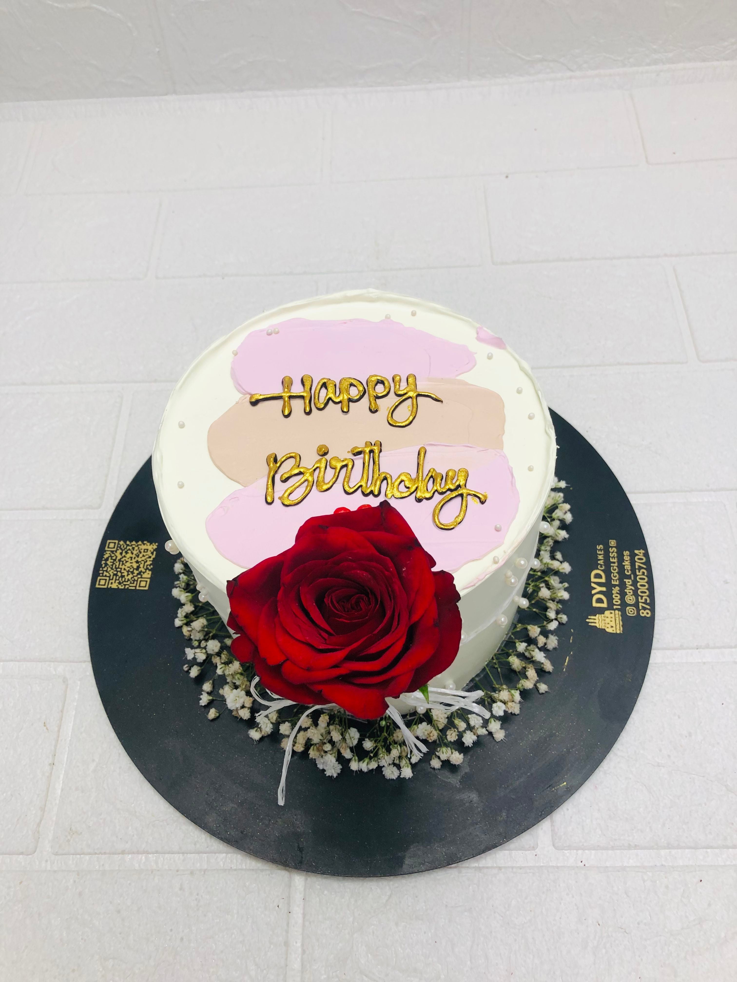 Red Rose Floral cake