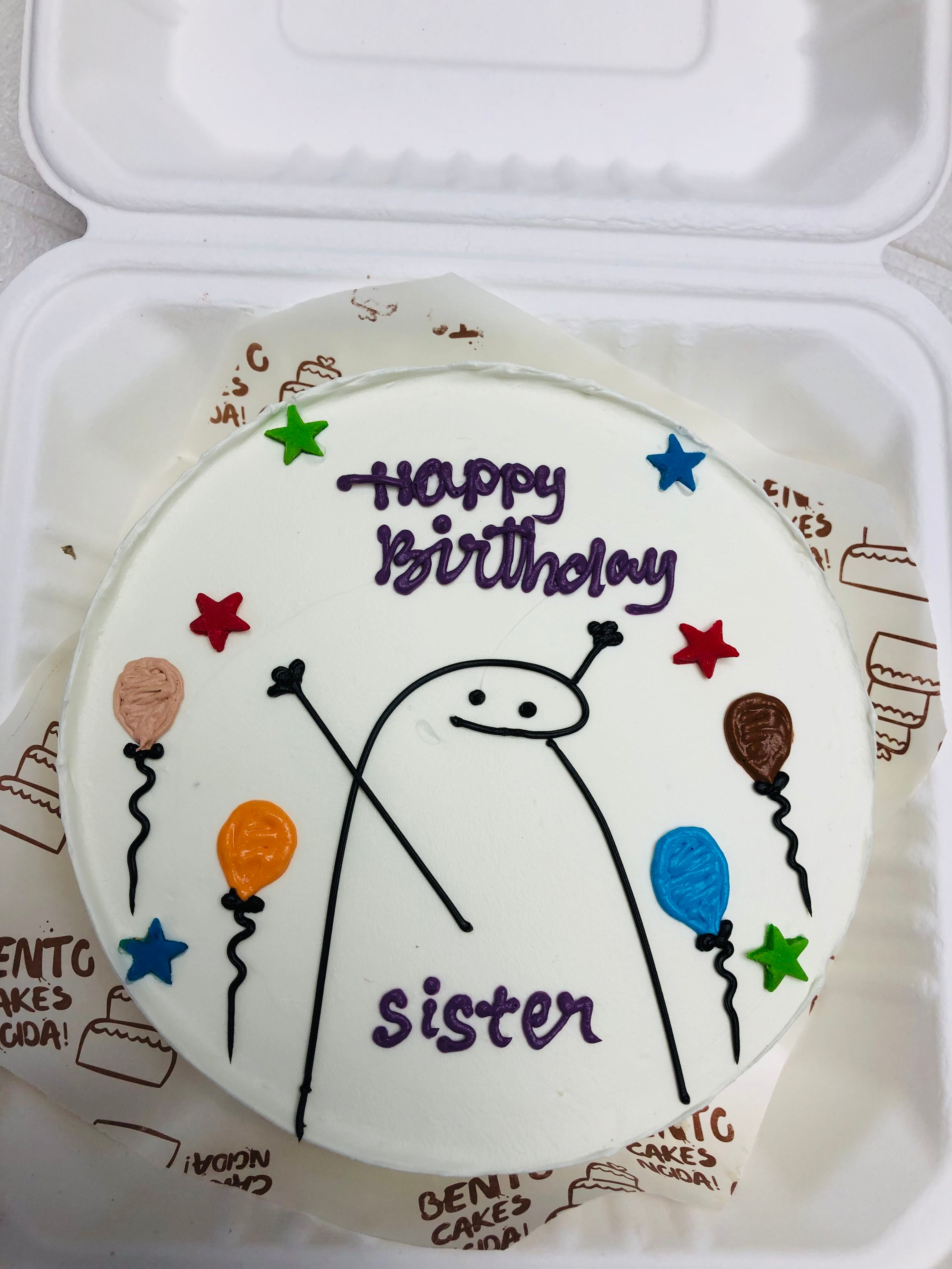 Birthday Bento Cake for Sister