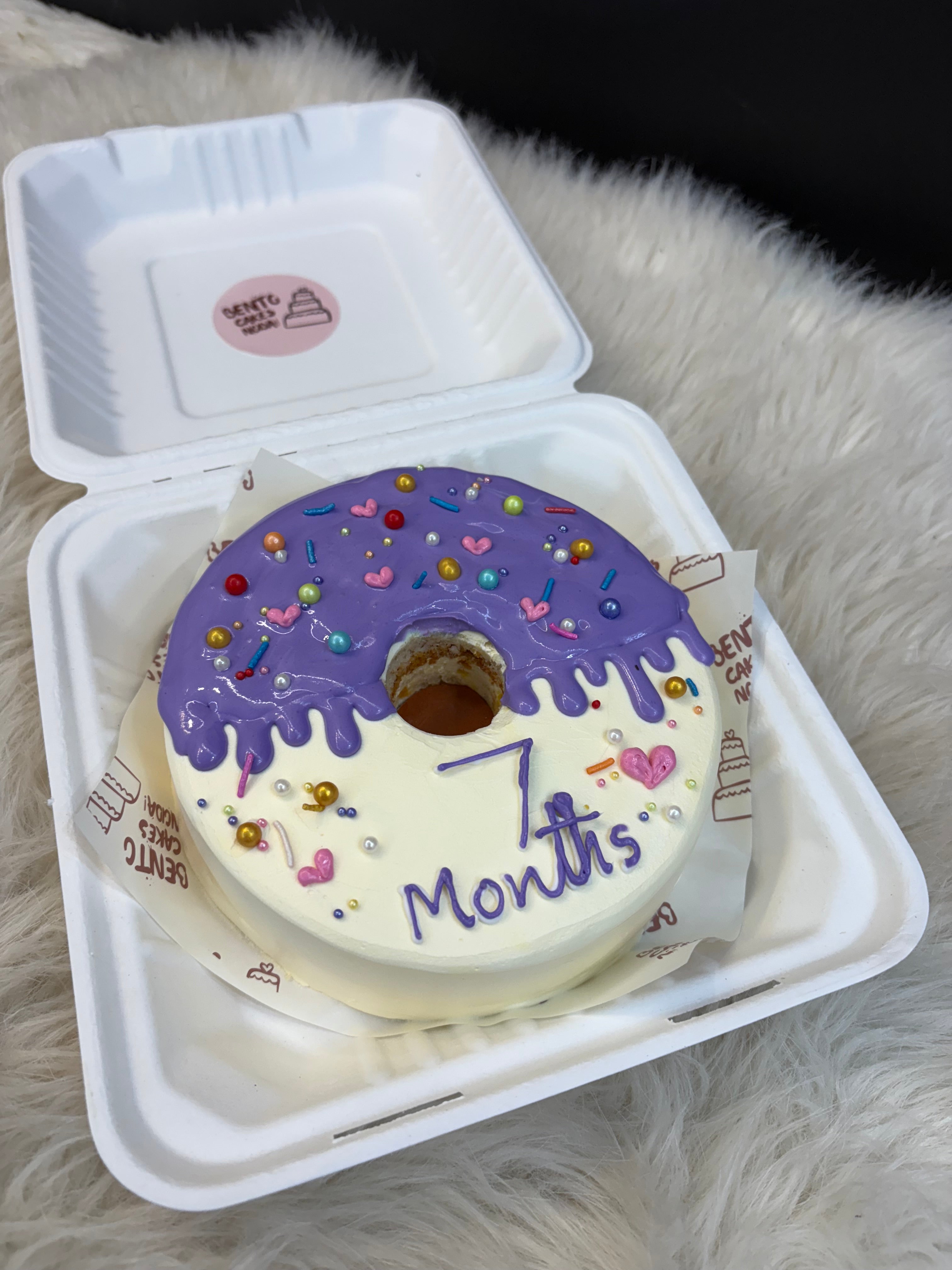 Donut Style Bento Cake – 7 Months Celebration