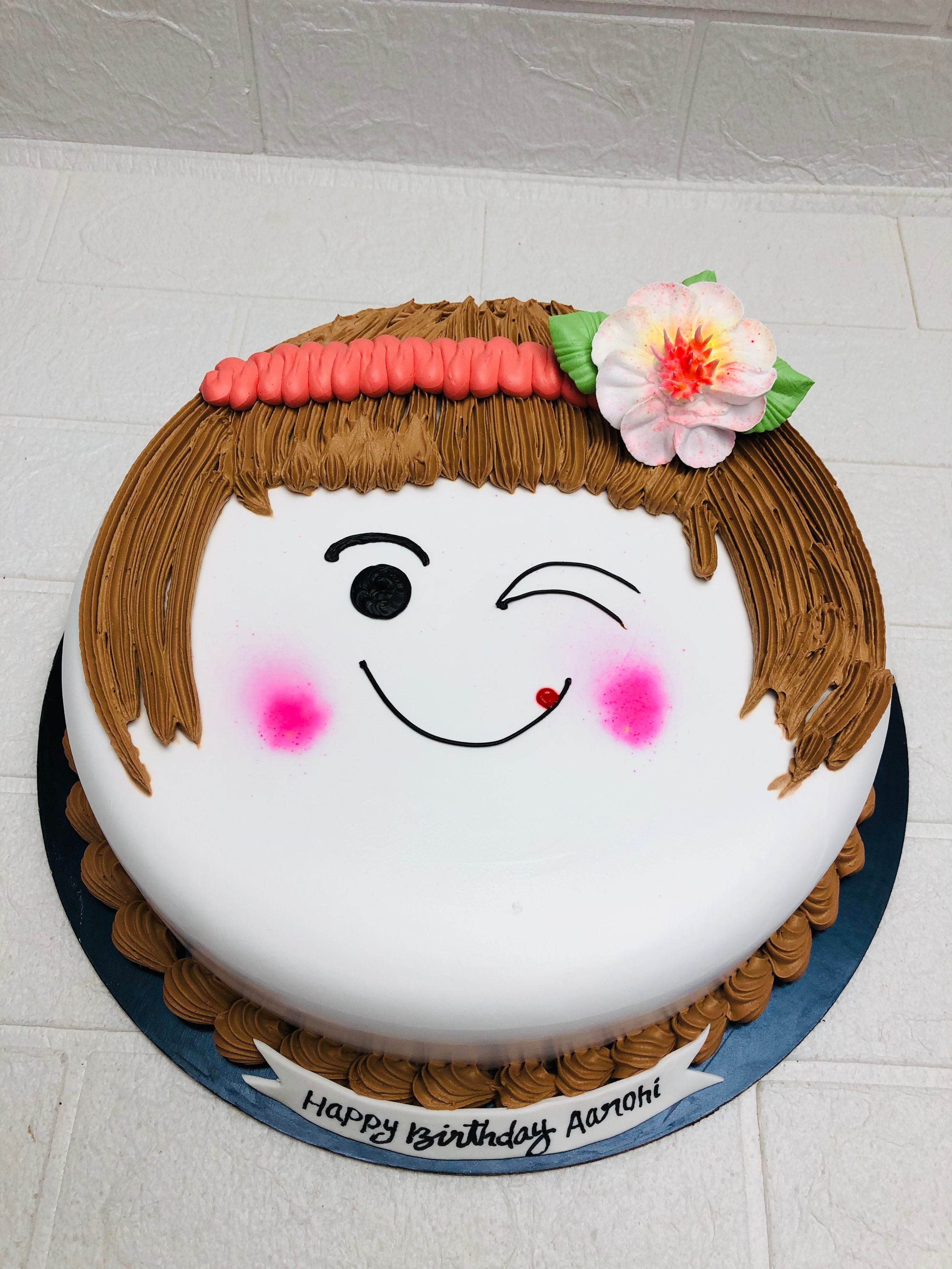 Cartoon Face Birthday Cake