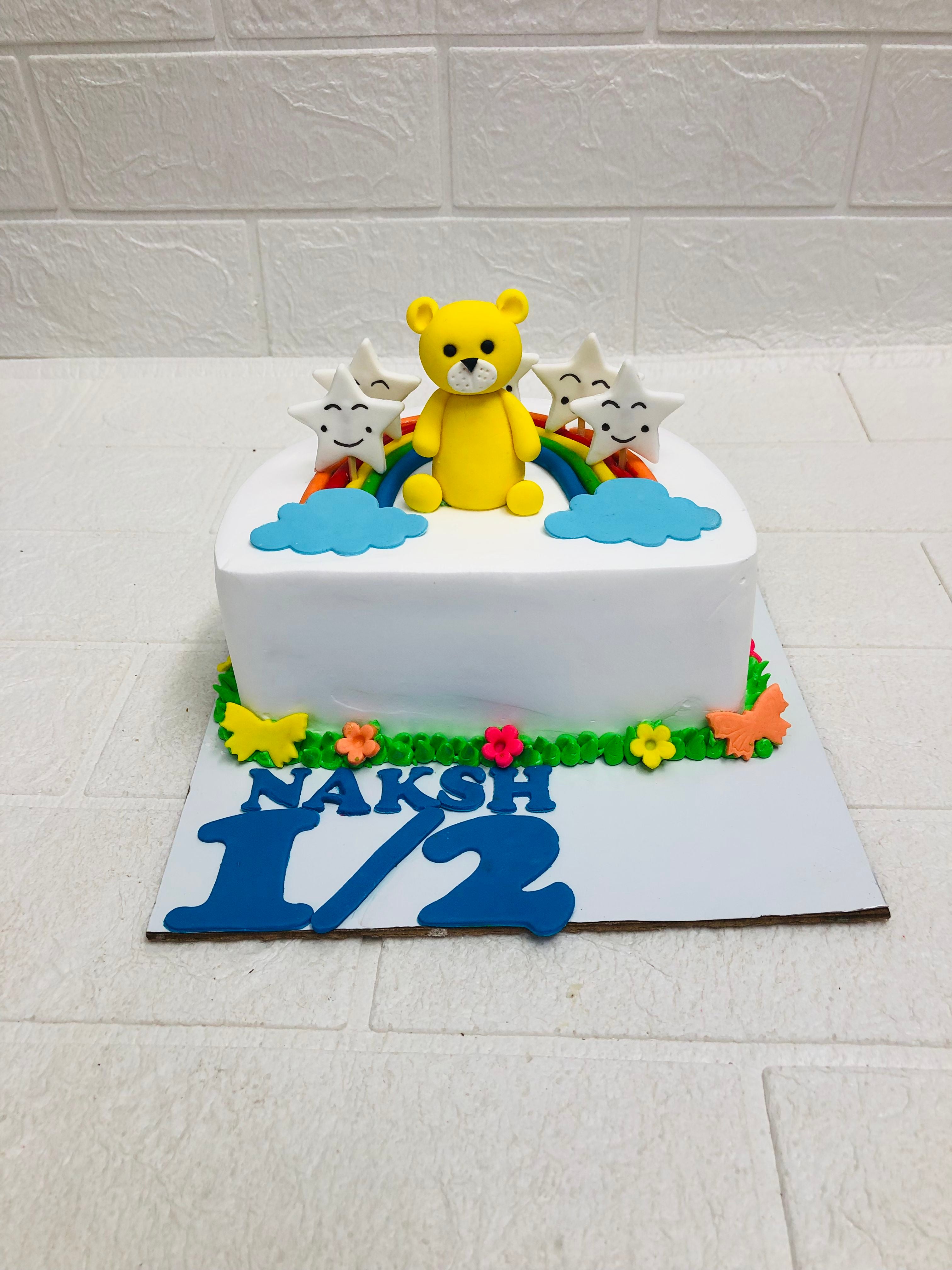 White with Yellow Bear