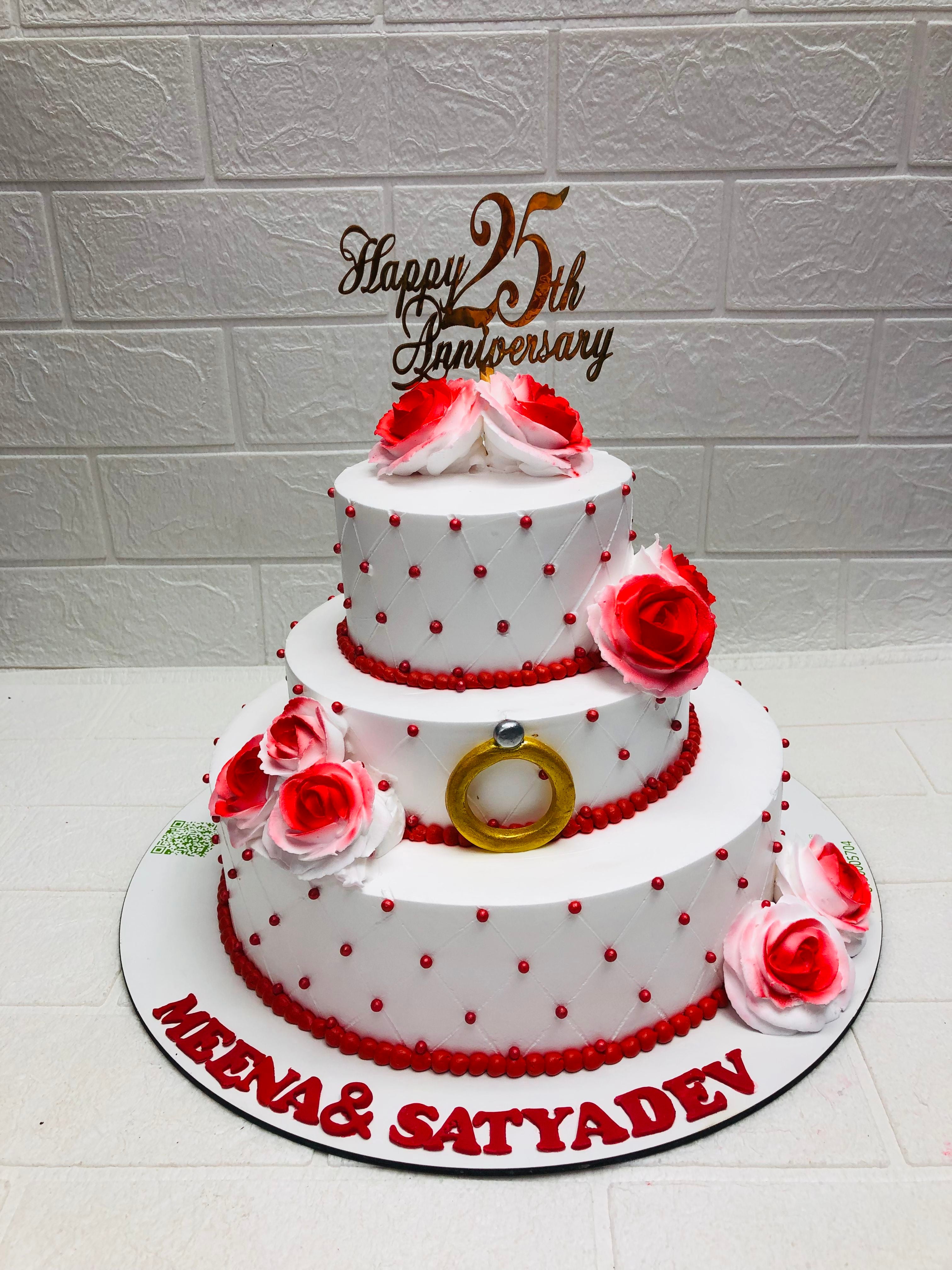 Three-Tier with Red Roses