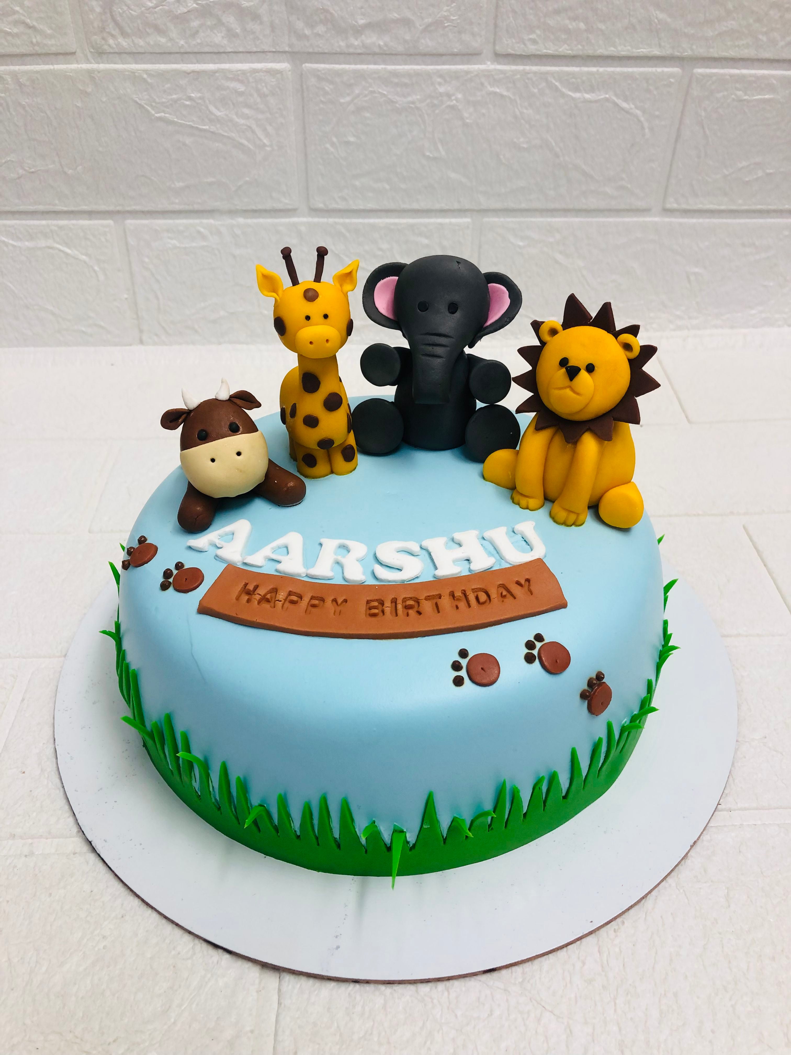 Jungle Theme Birthday Cake
