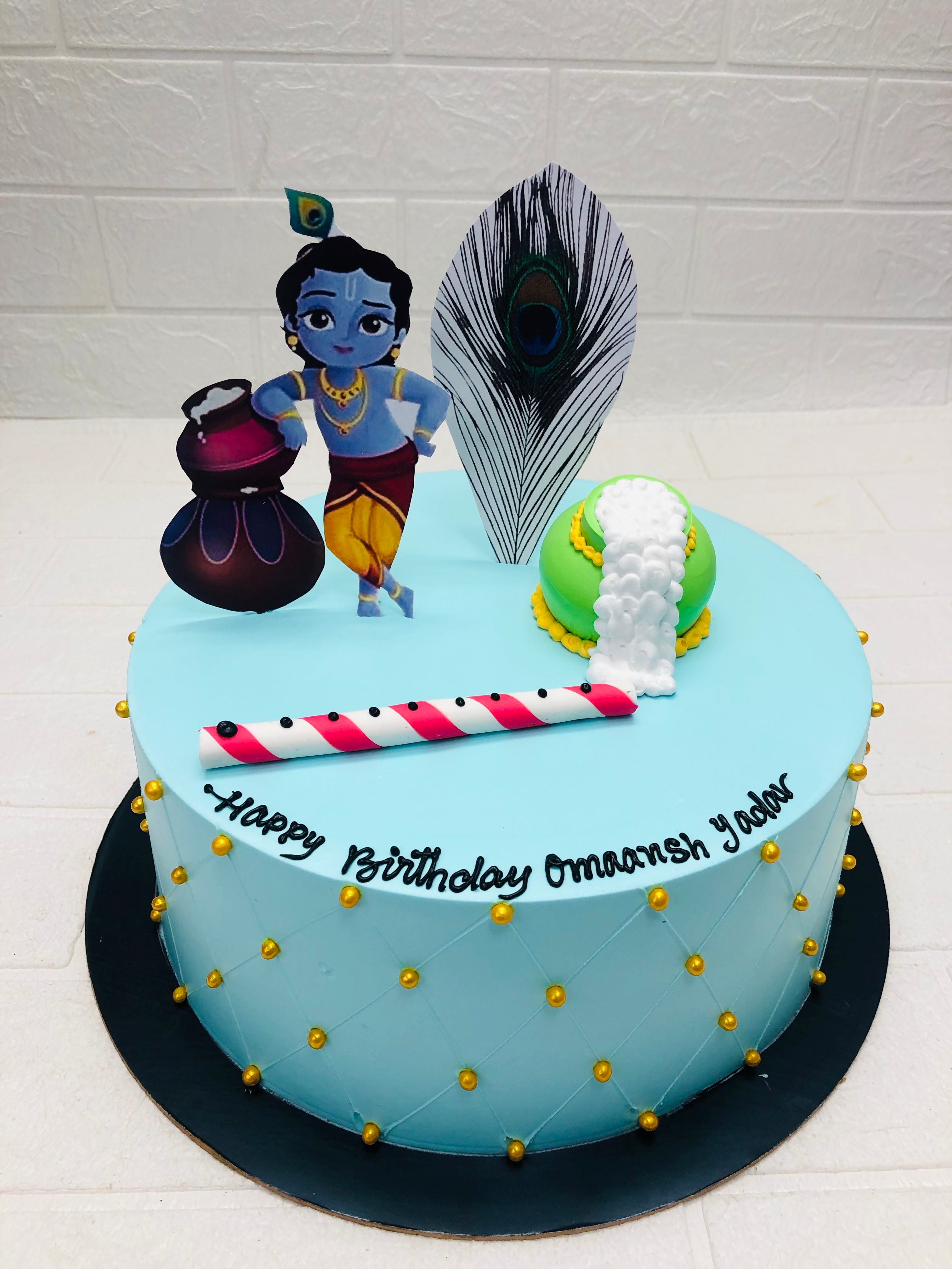 Lord Krishna Birthday Cake