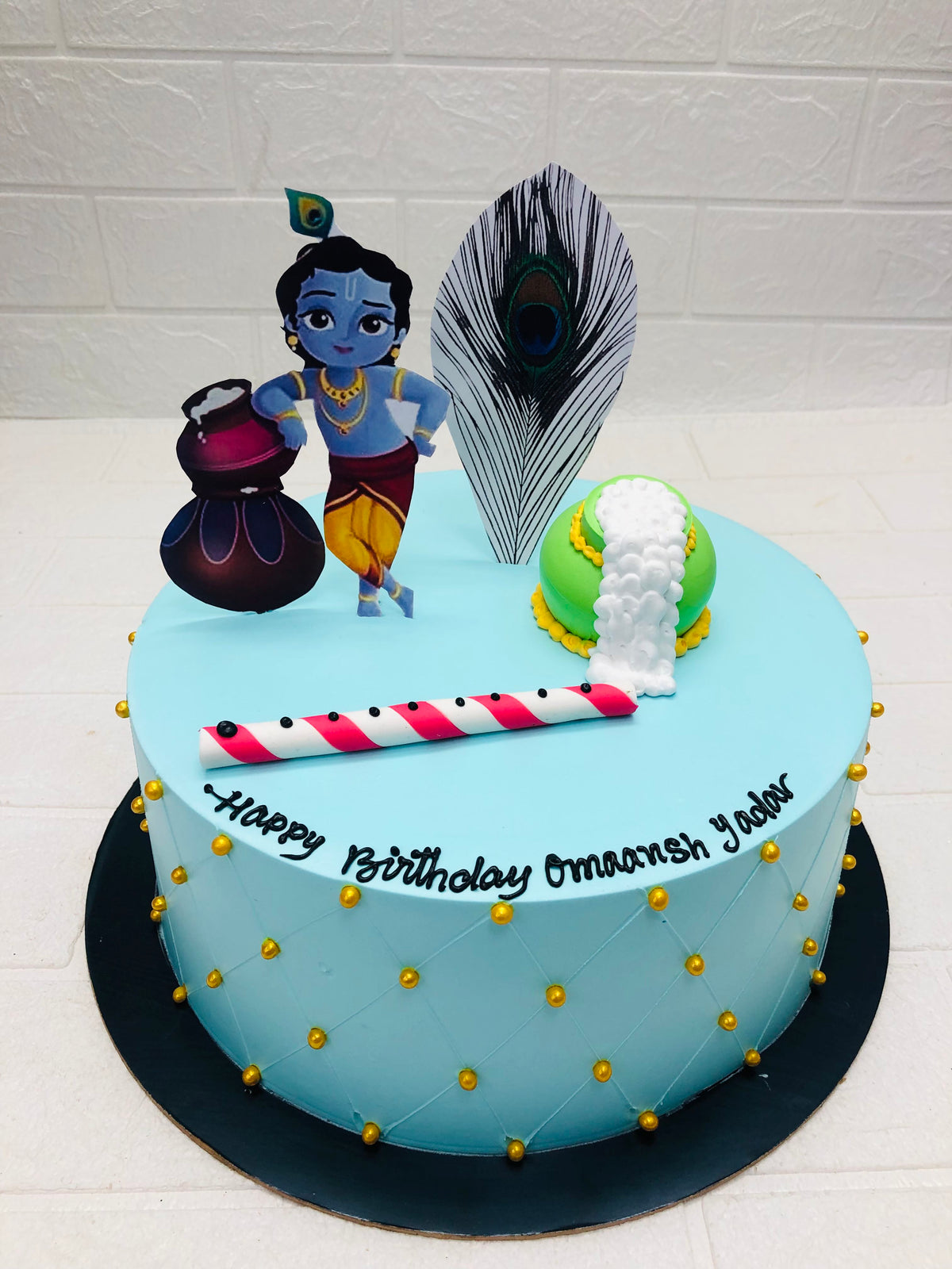 Lord Krishna Birthday Cake