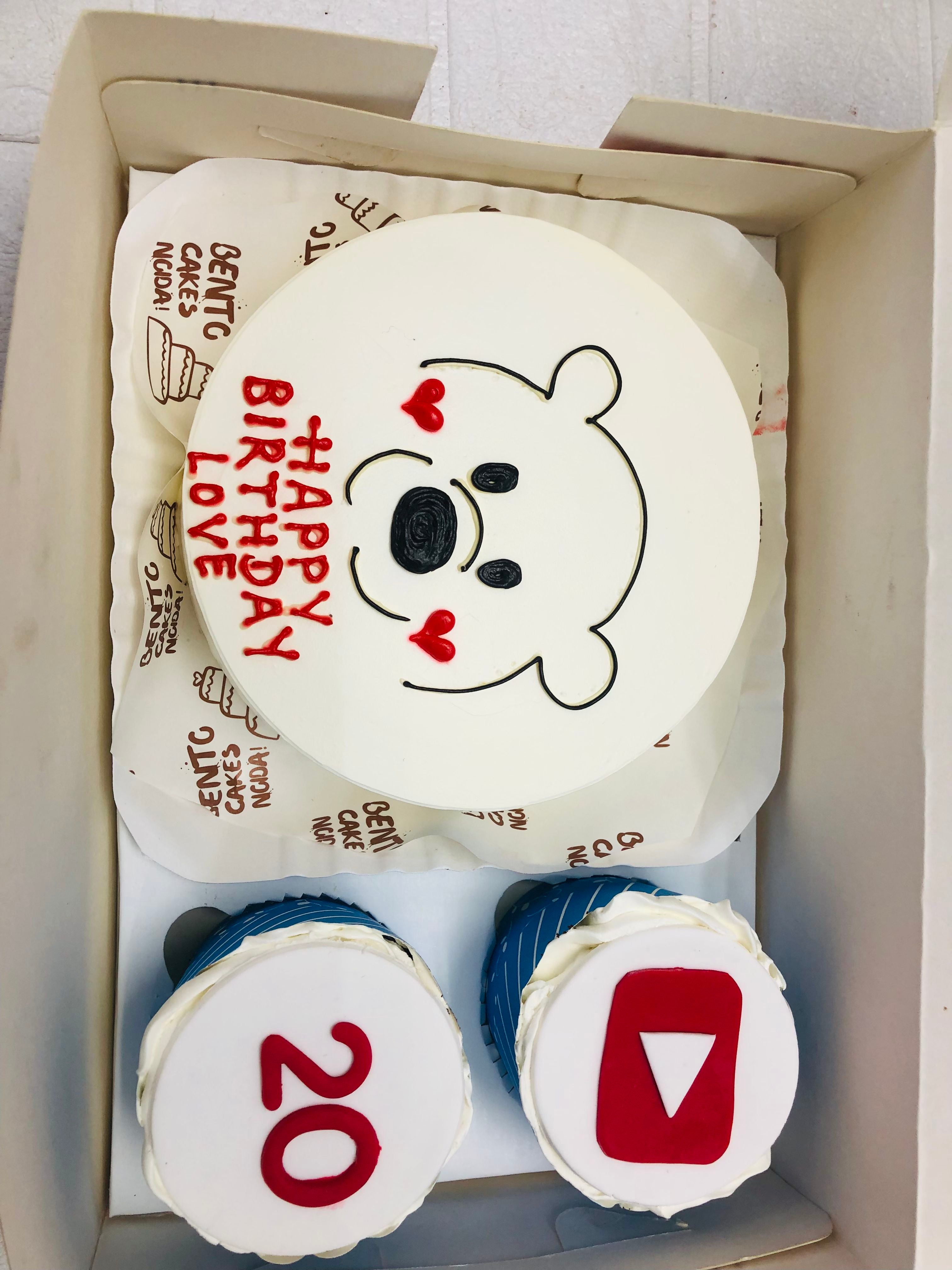 Bear Face love mini bento cake
