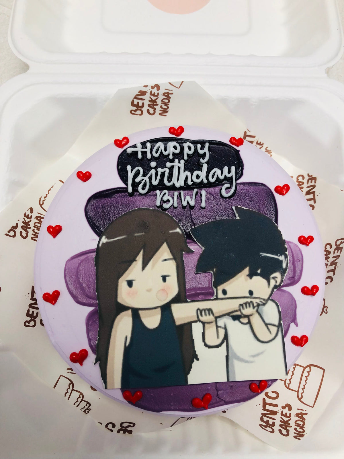Happy Birthday Biwi theme couple bento