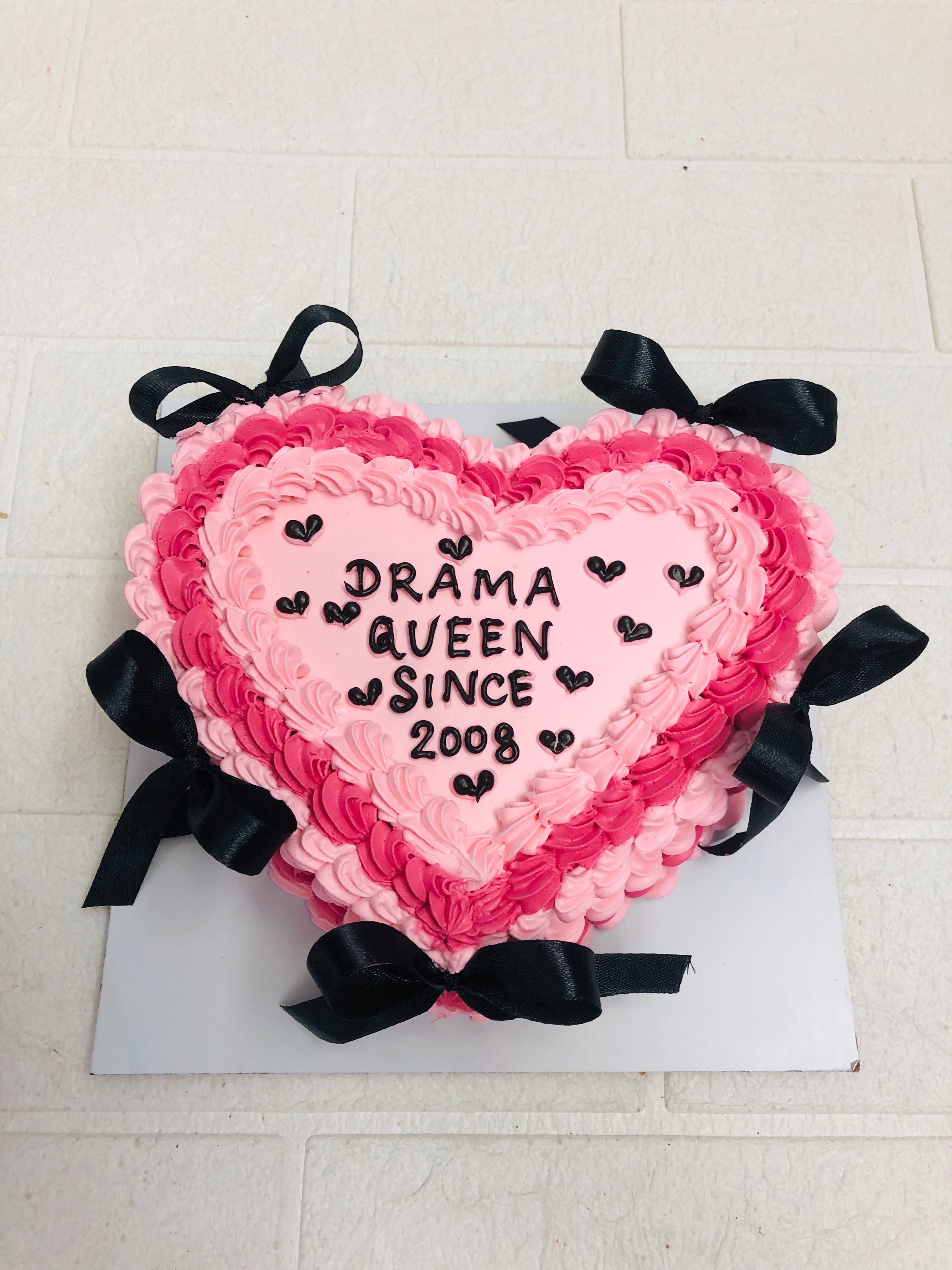 Heart-Shaped Birthday Cake