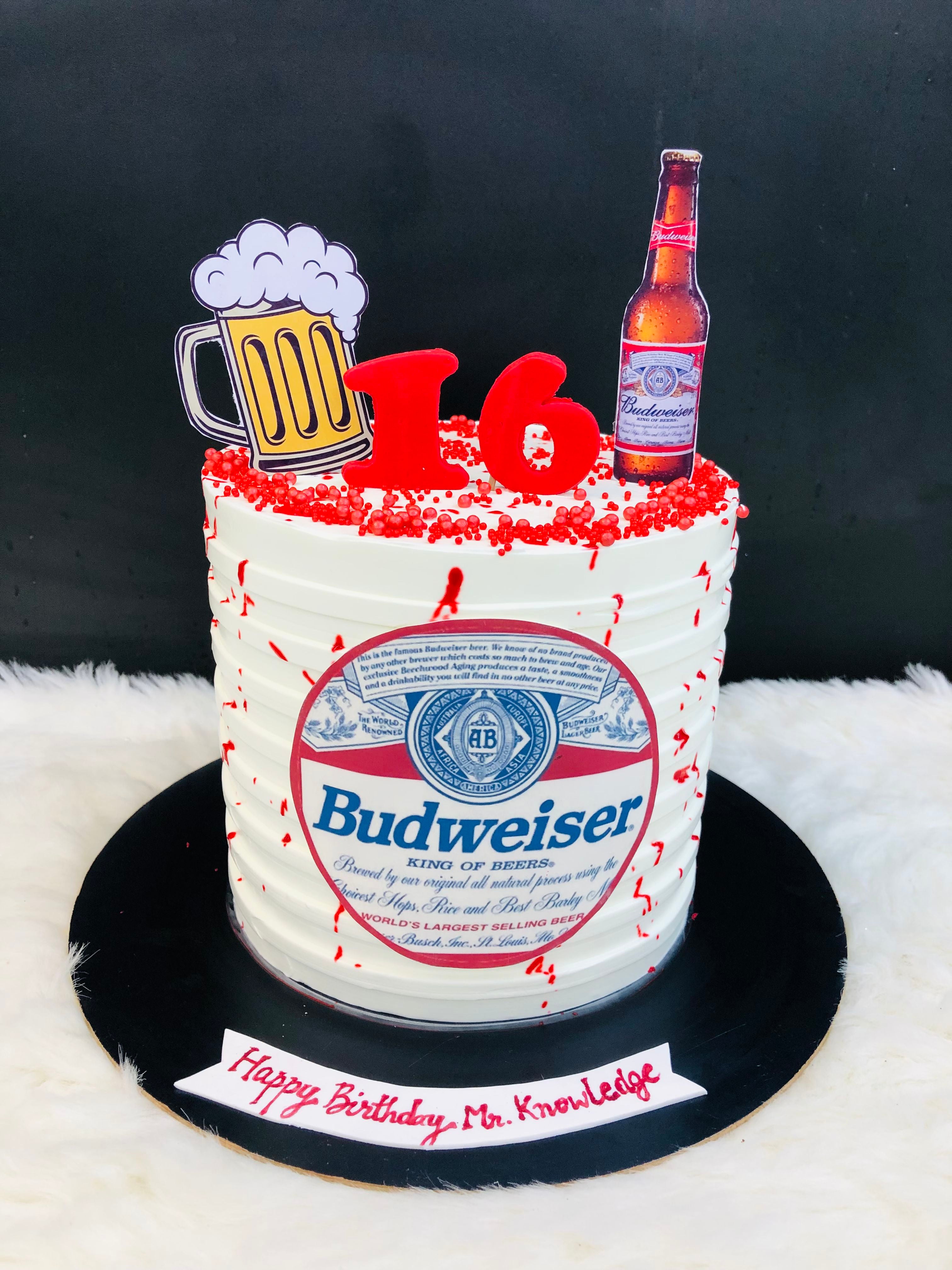 Beer-Themed Birthday Cake