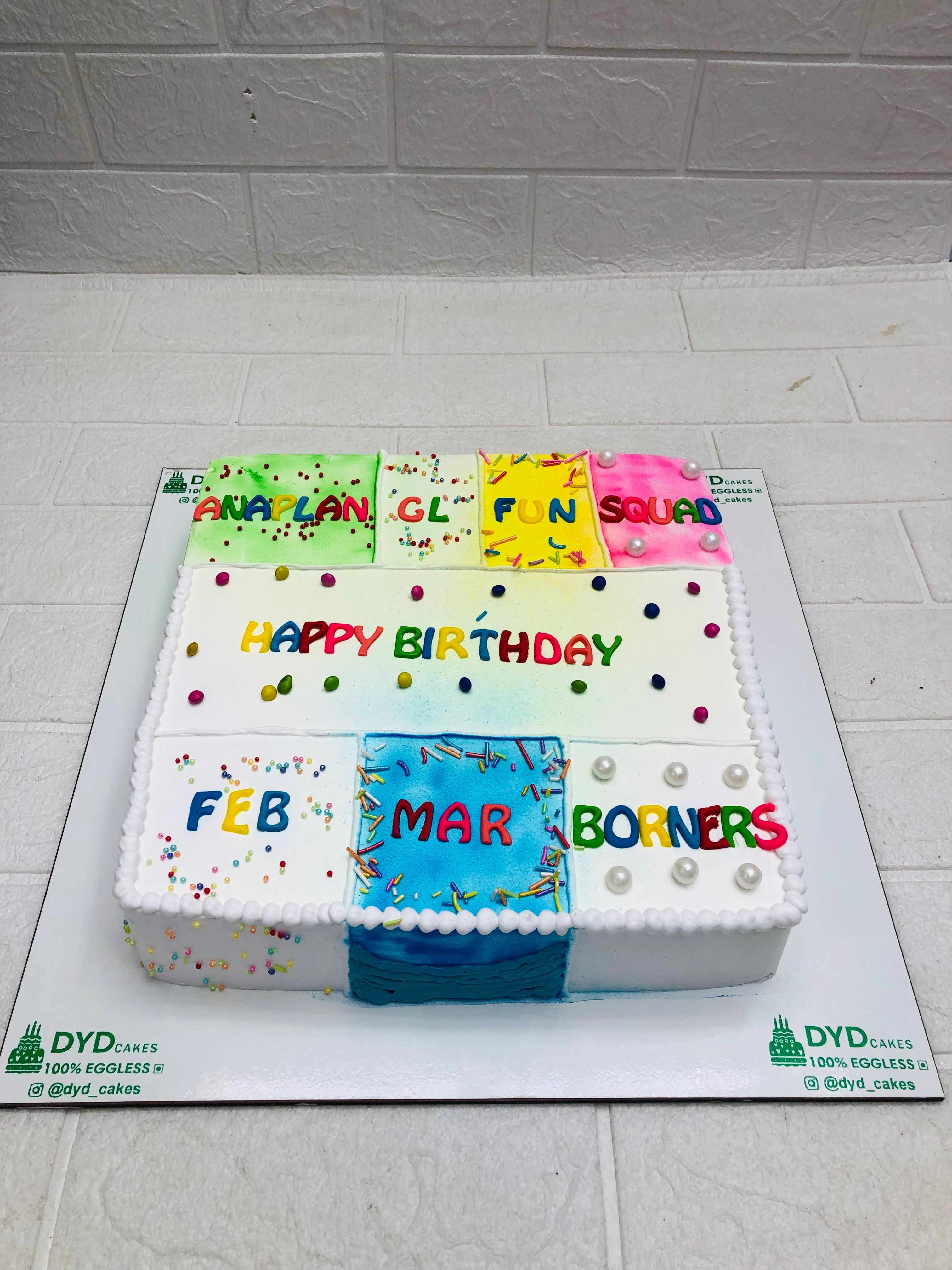 Birthday Block Cake
