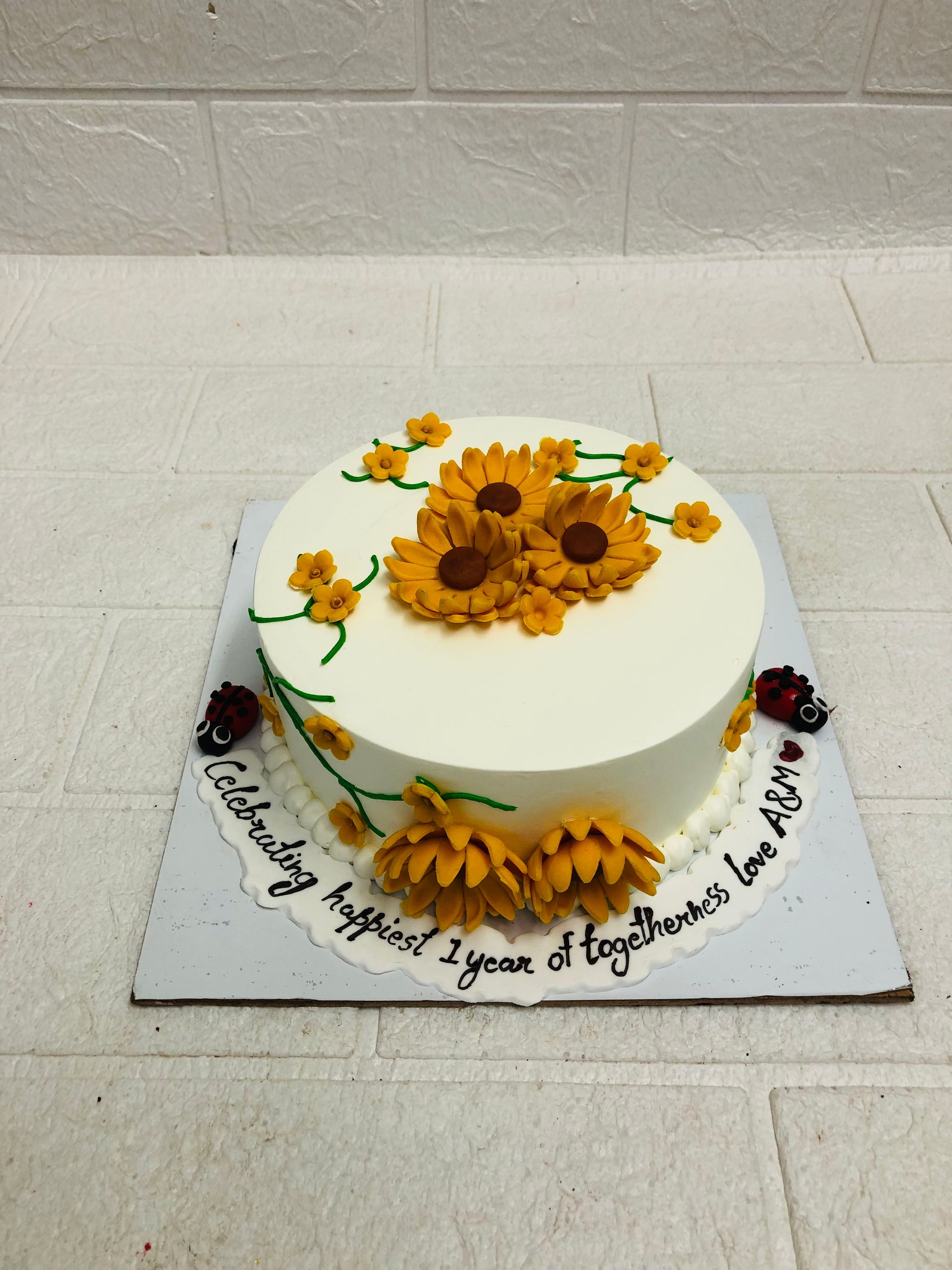 Sunflower Anniversary Cake