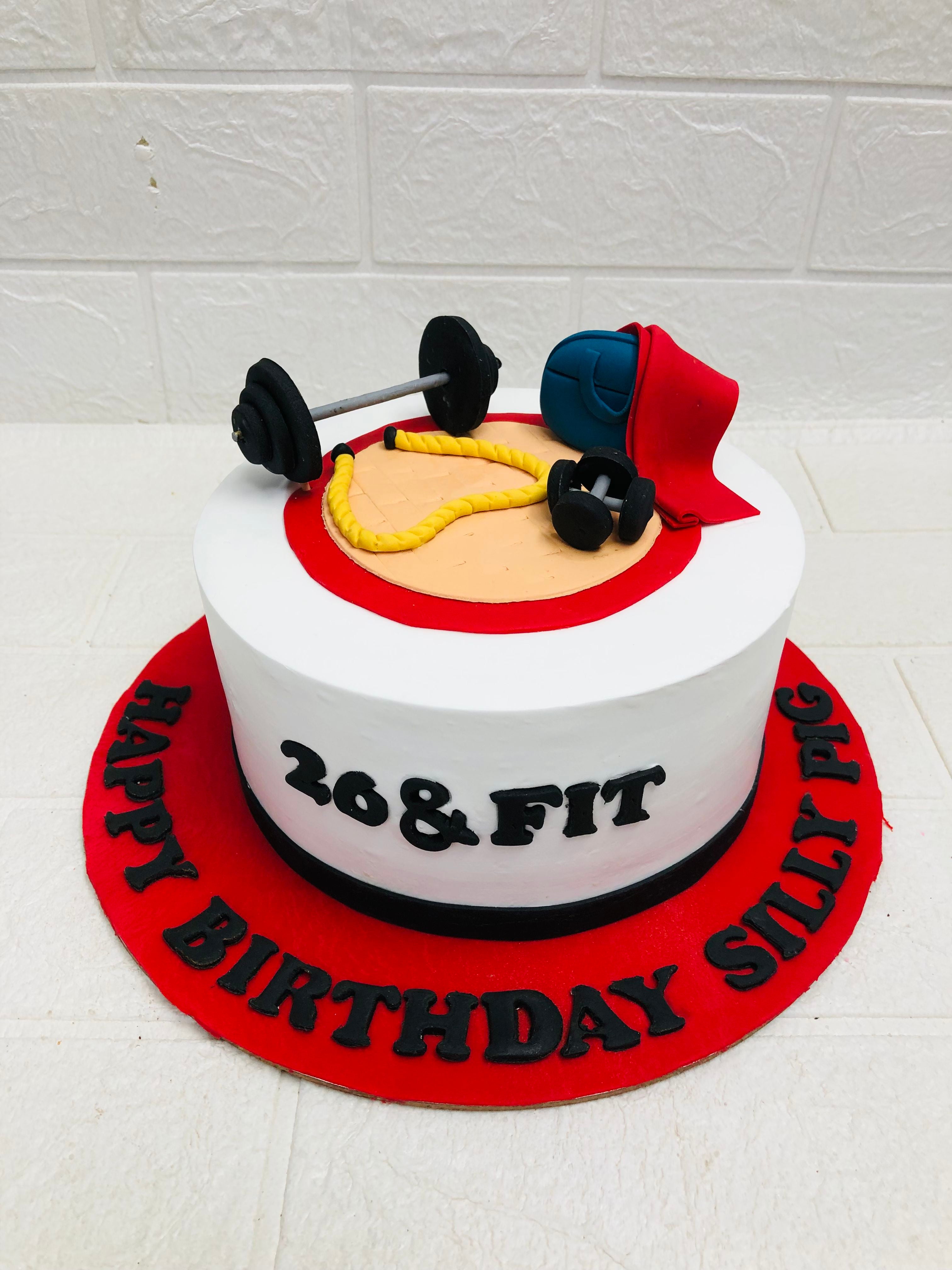 Fitness Birthday Cake