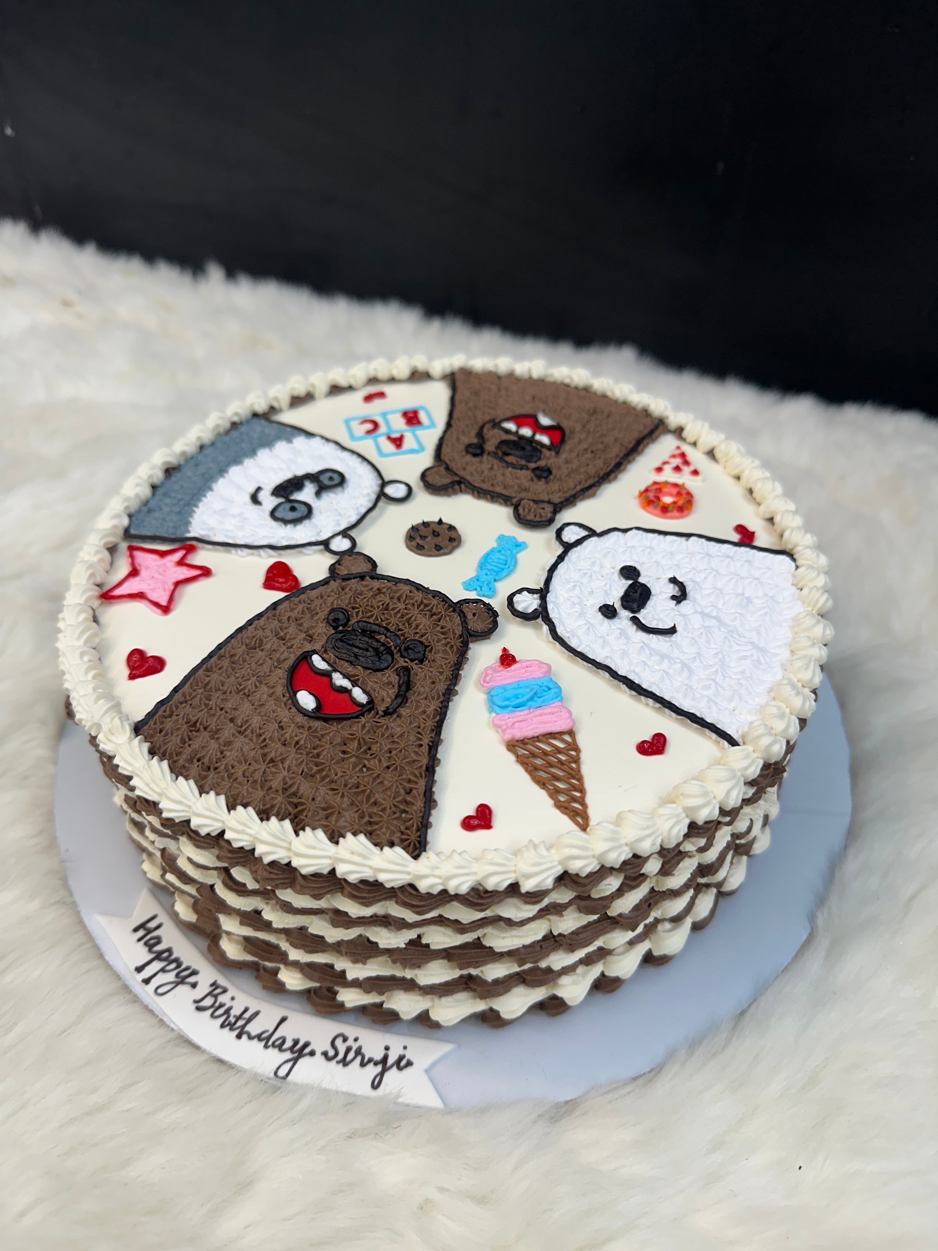 We Bare Bears Birthday Cake