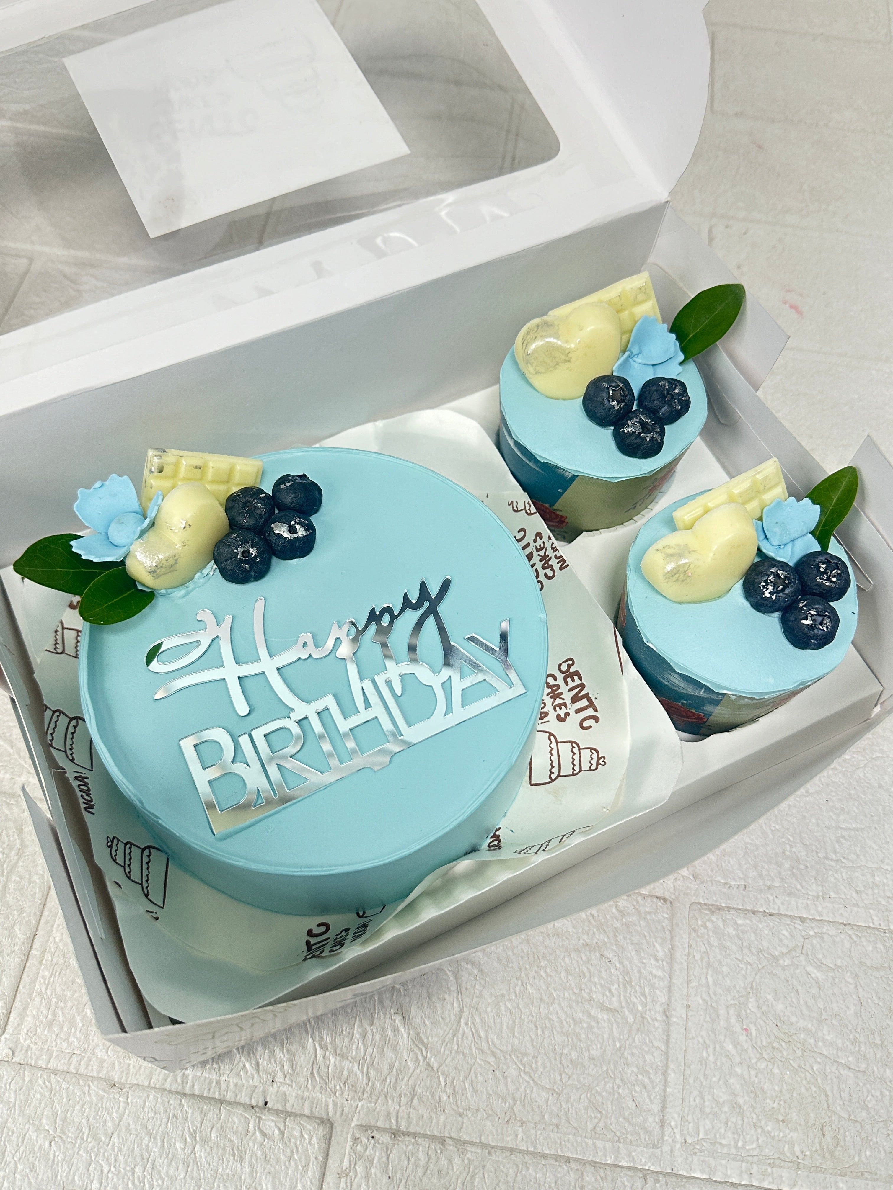 Blueberry Bento Birthday combo Cake