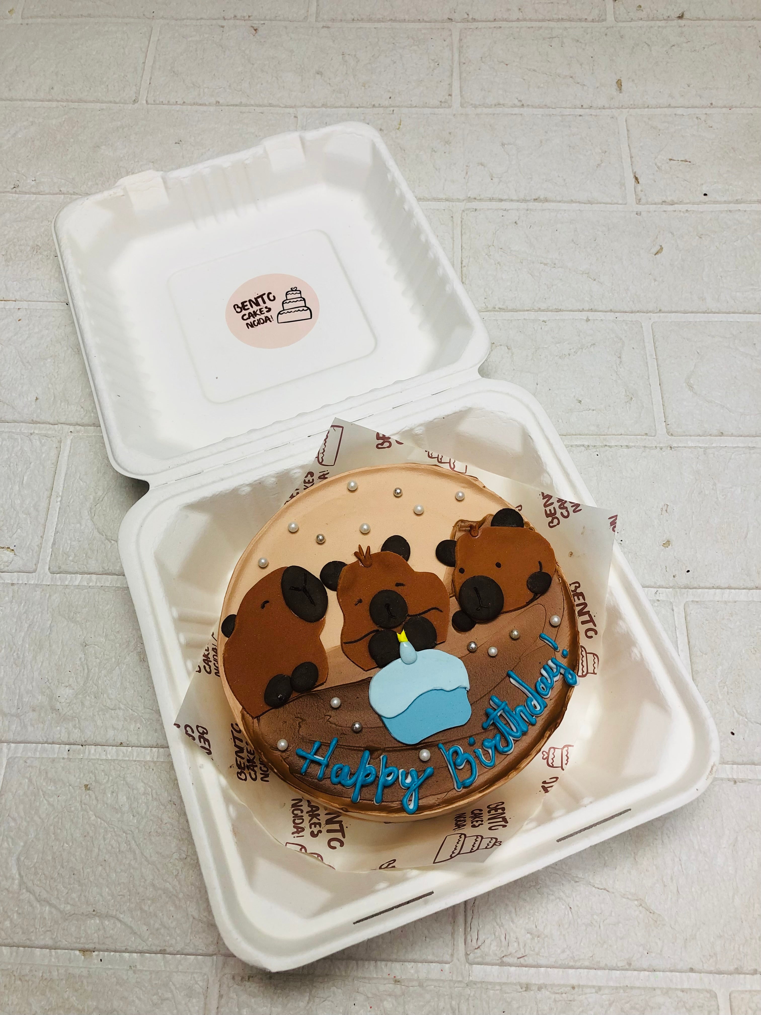 Bear Birthday Bento Cake – Cute Animal Celebration
