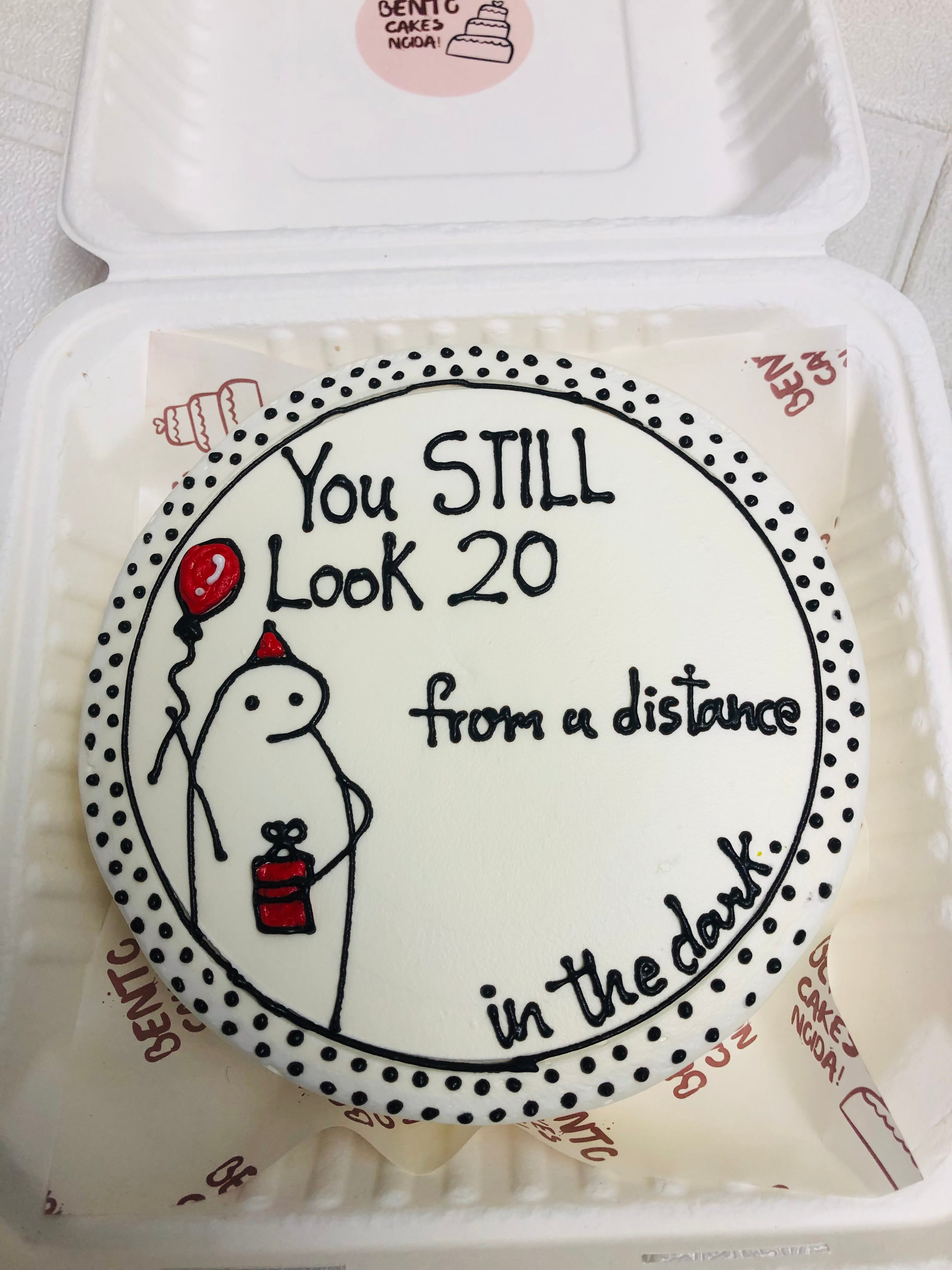 Funny Birthday Bento Cake – Age Joke Special