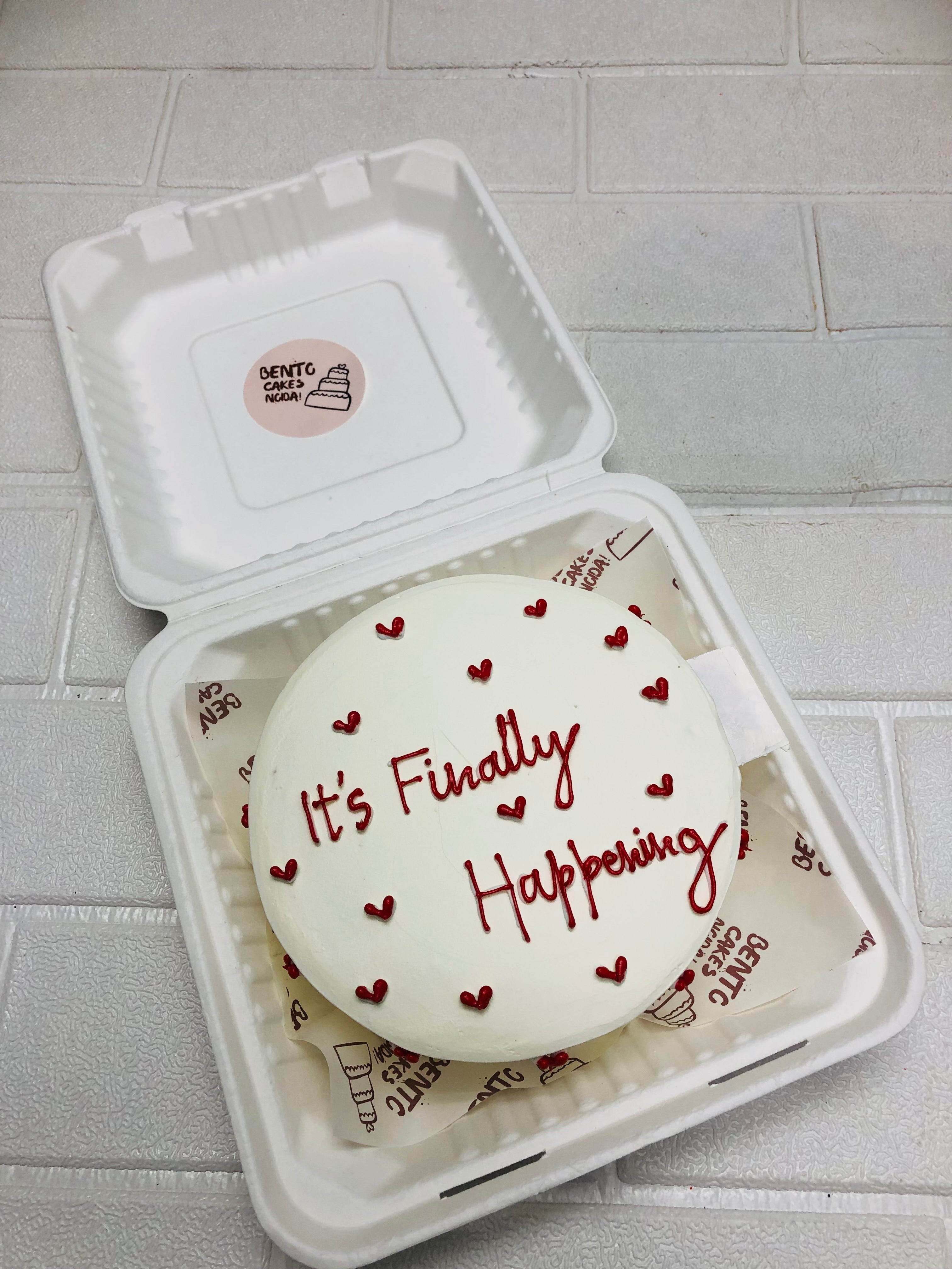 Minimalist Celebration Bento Cake